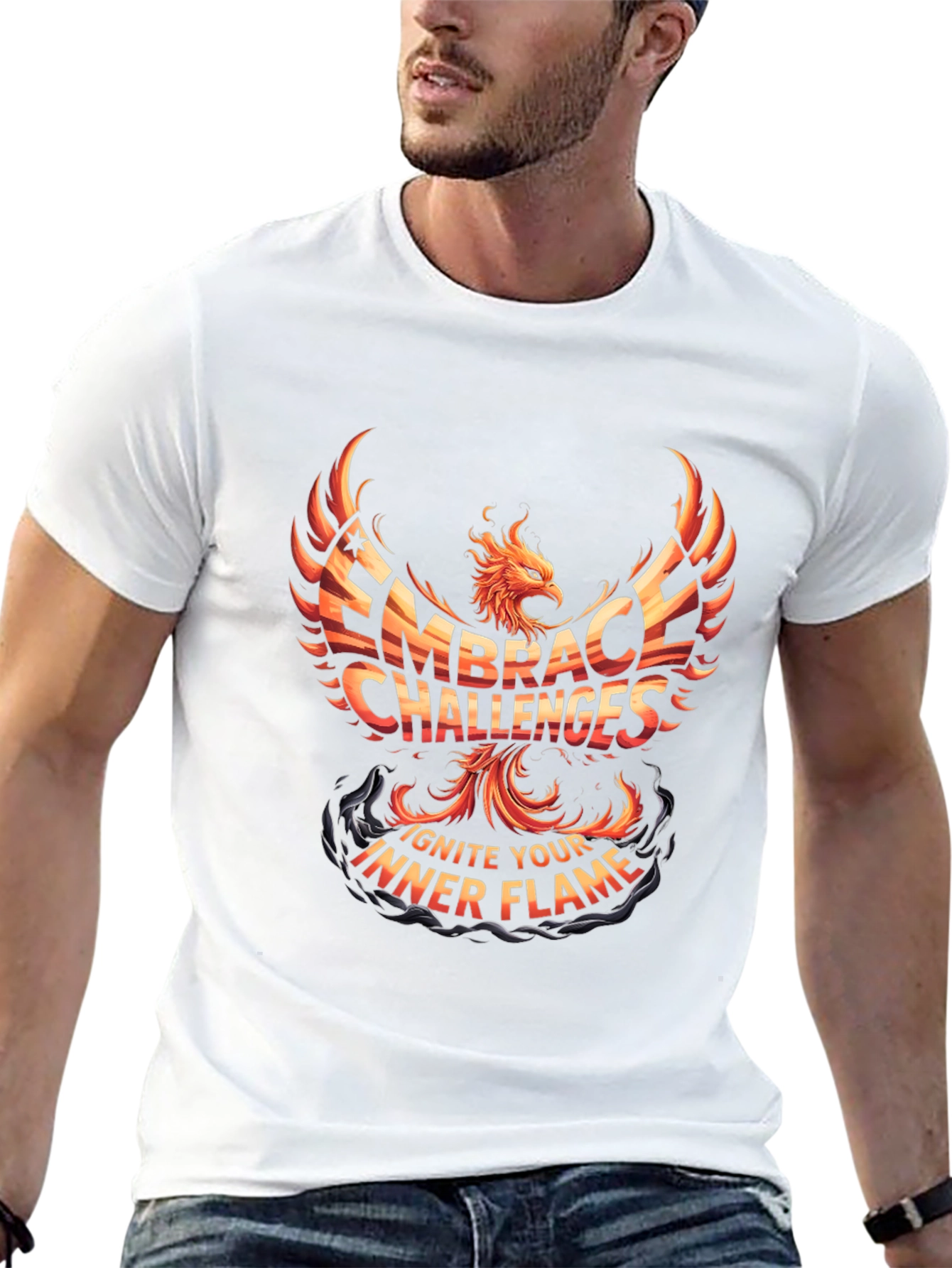 Embrace Challenges Phoenix Graphic T-Shirt