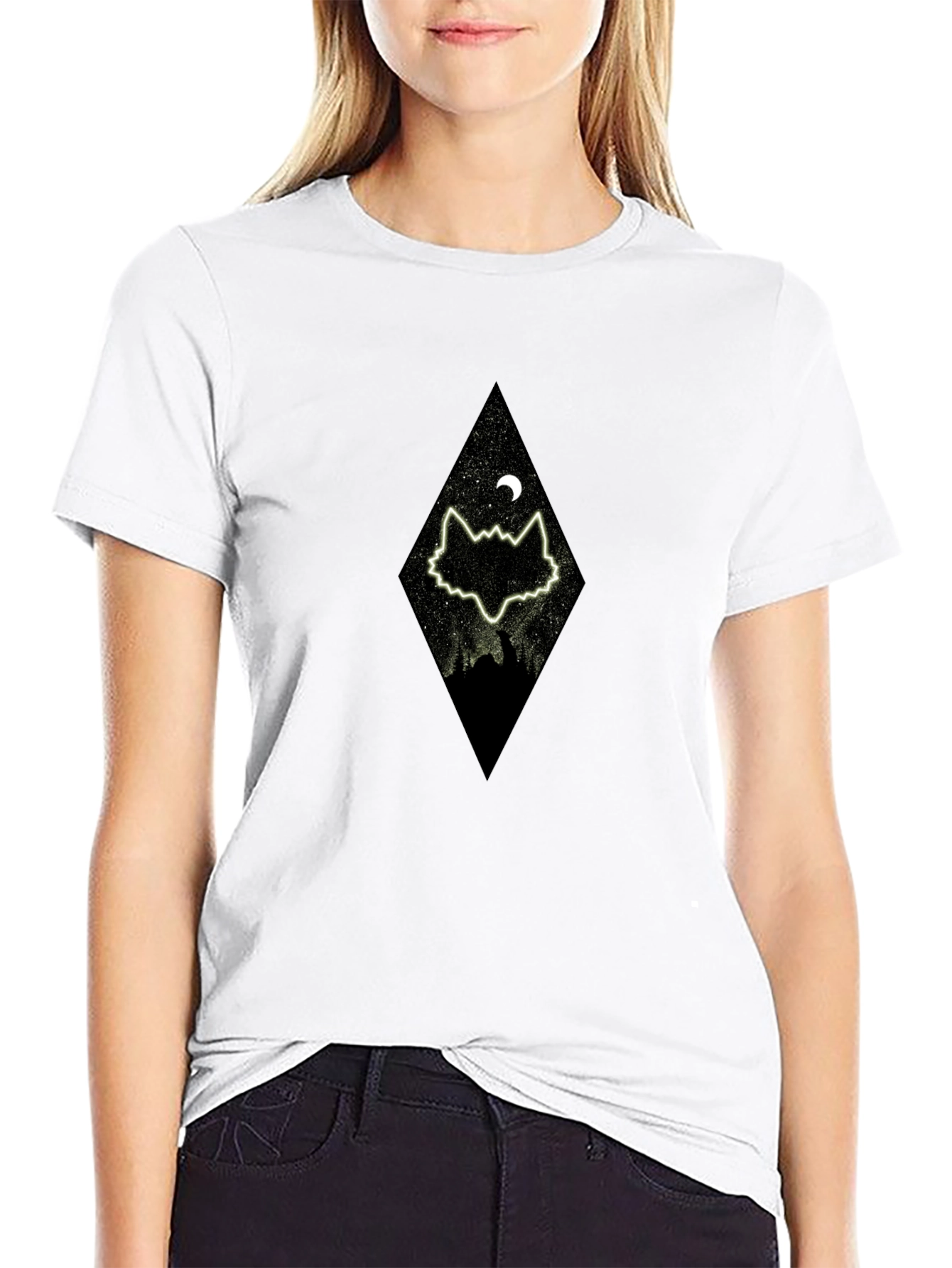 Wolf Moon Black T-Shirt - Graphic Tee