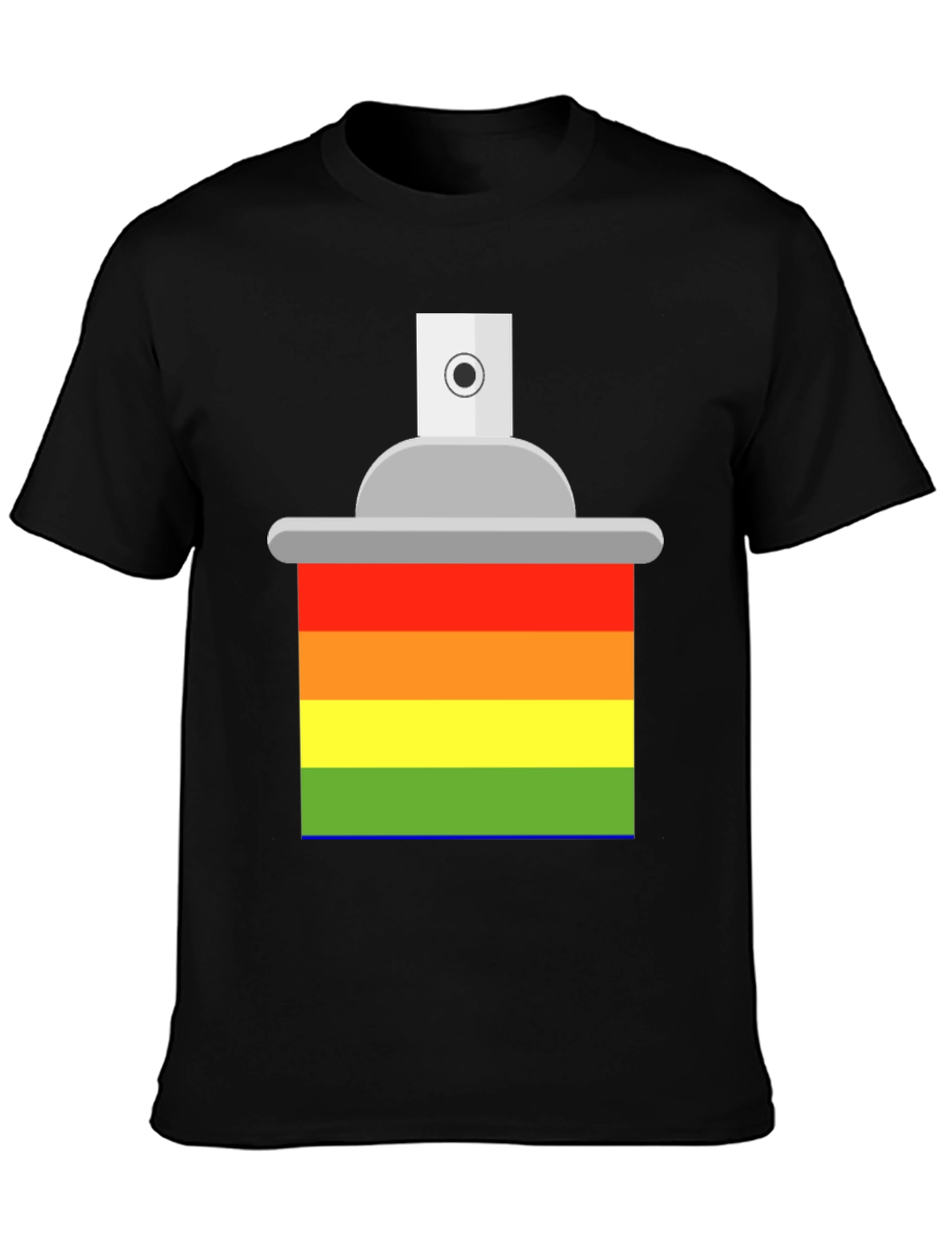 Rainbow Spray Paint Graphic Tee - Artistic Statement
