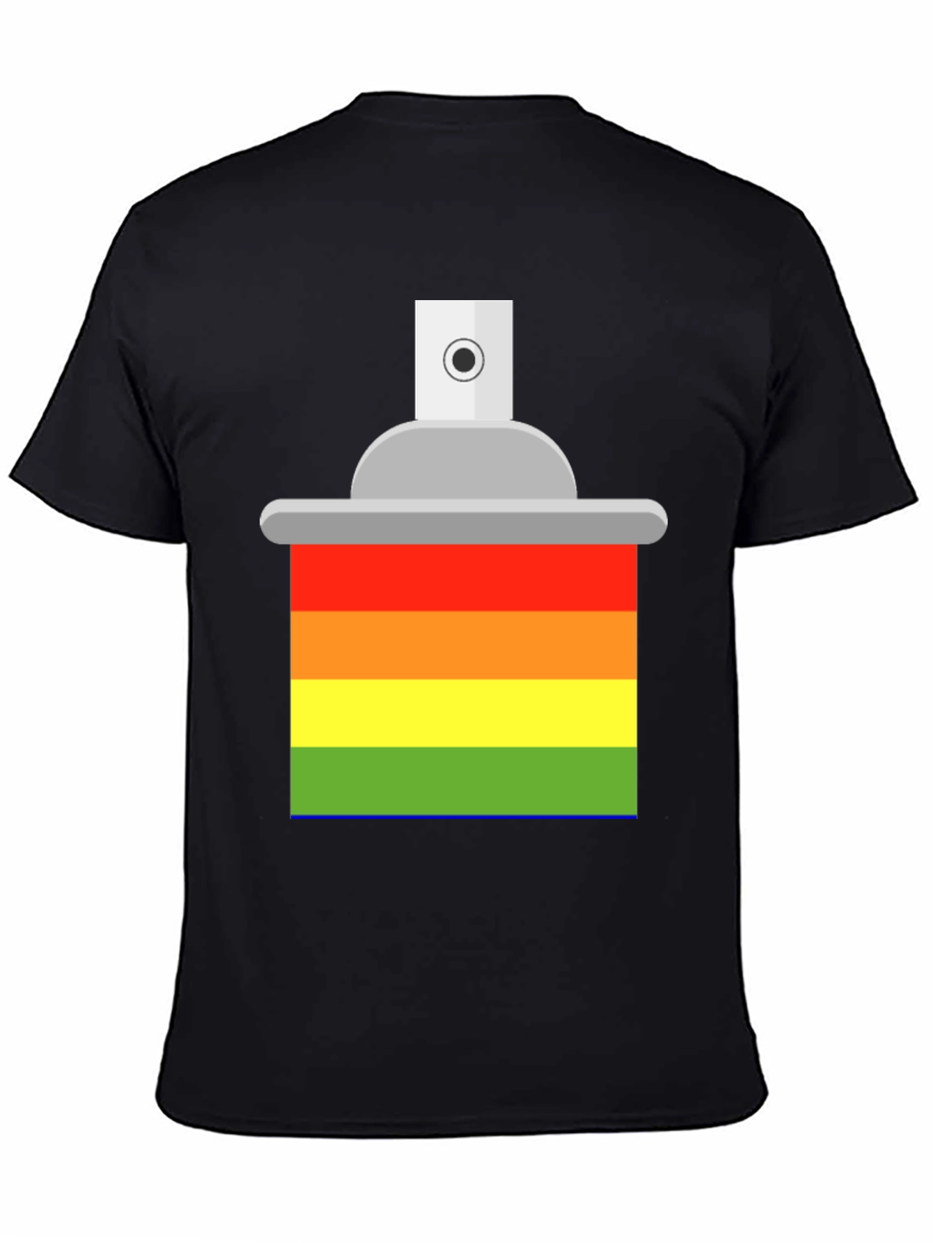 Rainbow Spray Paint Graphic Tee - Artistic Statement
