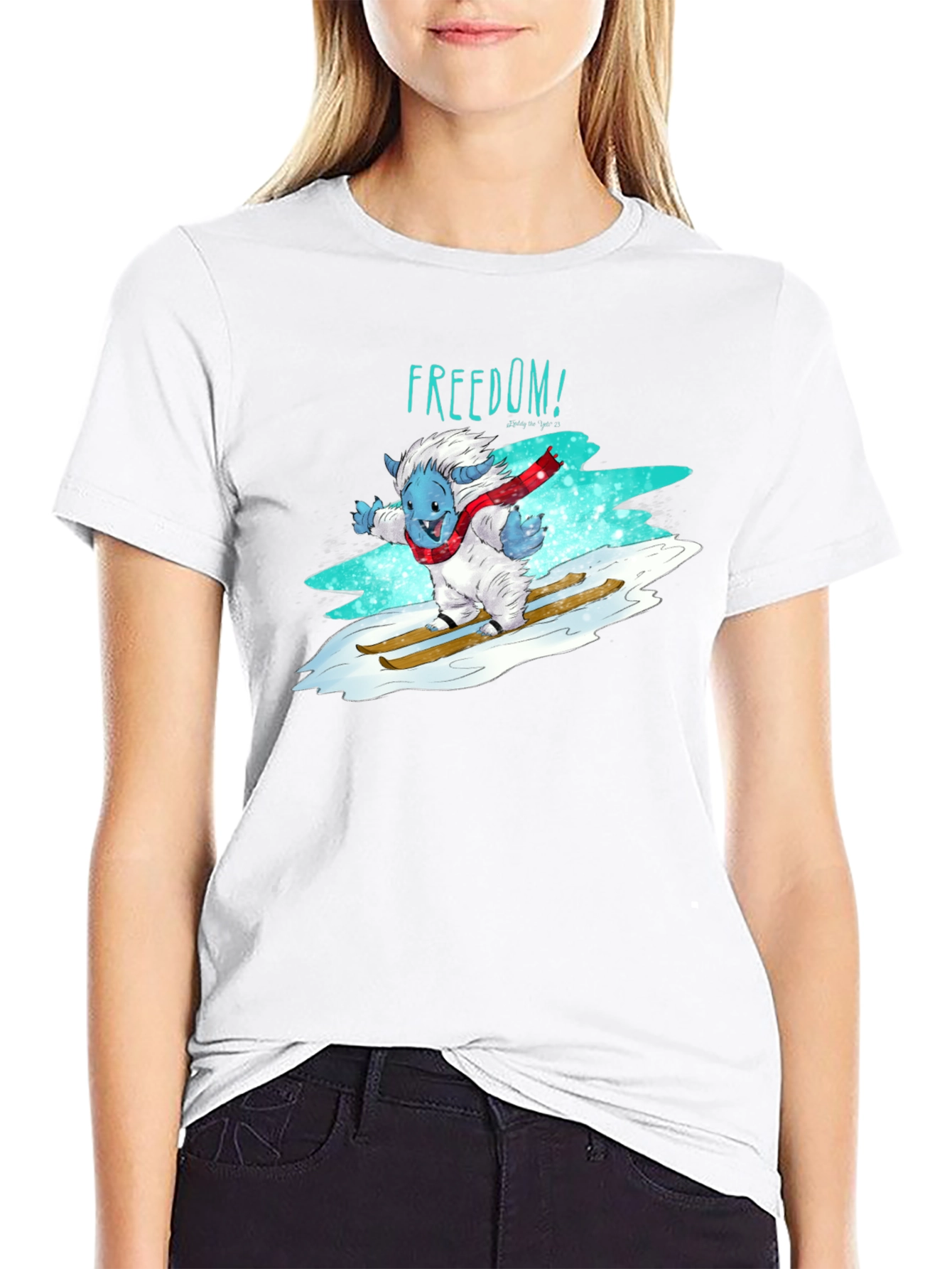 Freedom Skiing Yeti Graphic T-Shirt - Black