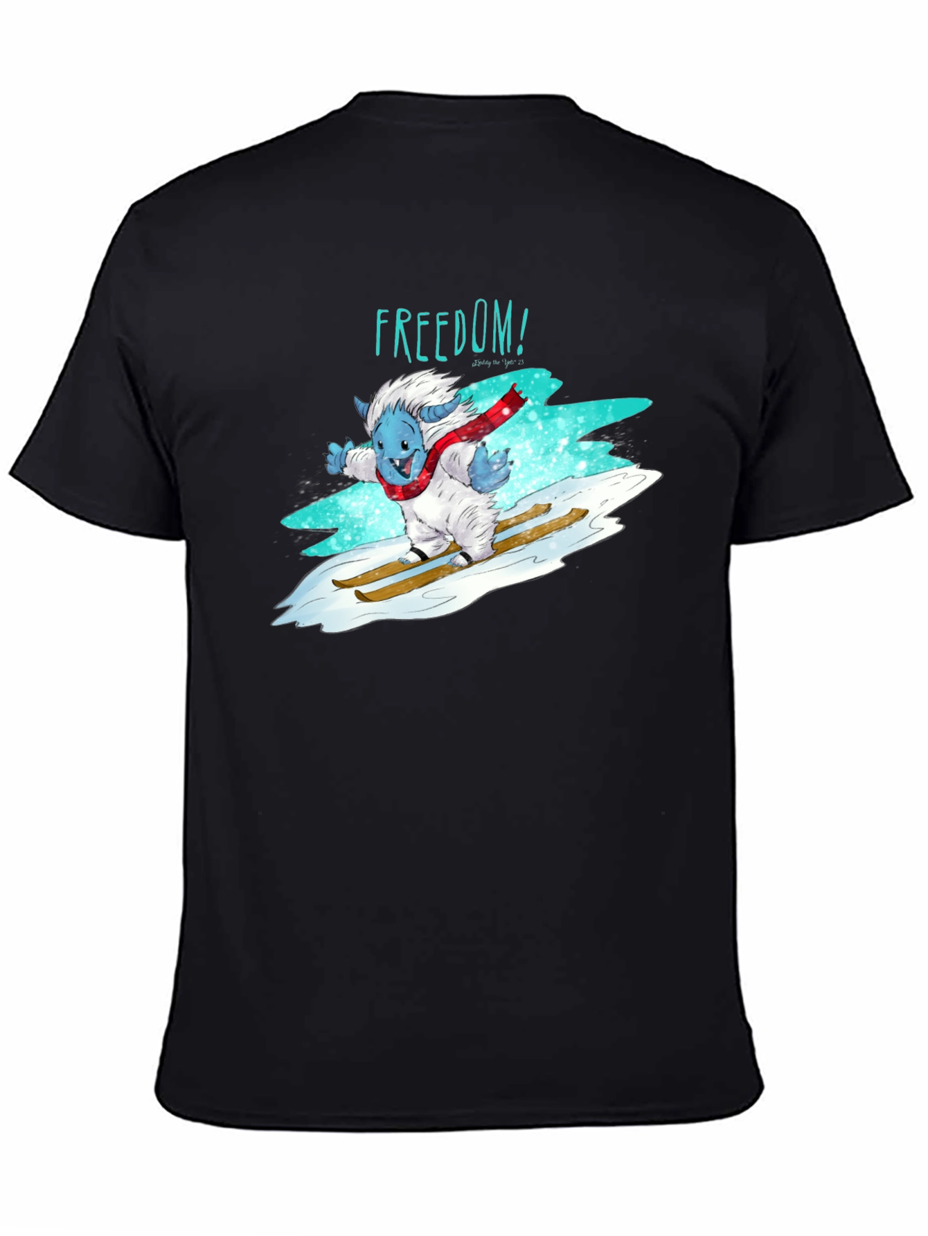 Freedom Skiing Yeti Graphic T-Shirt - Black