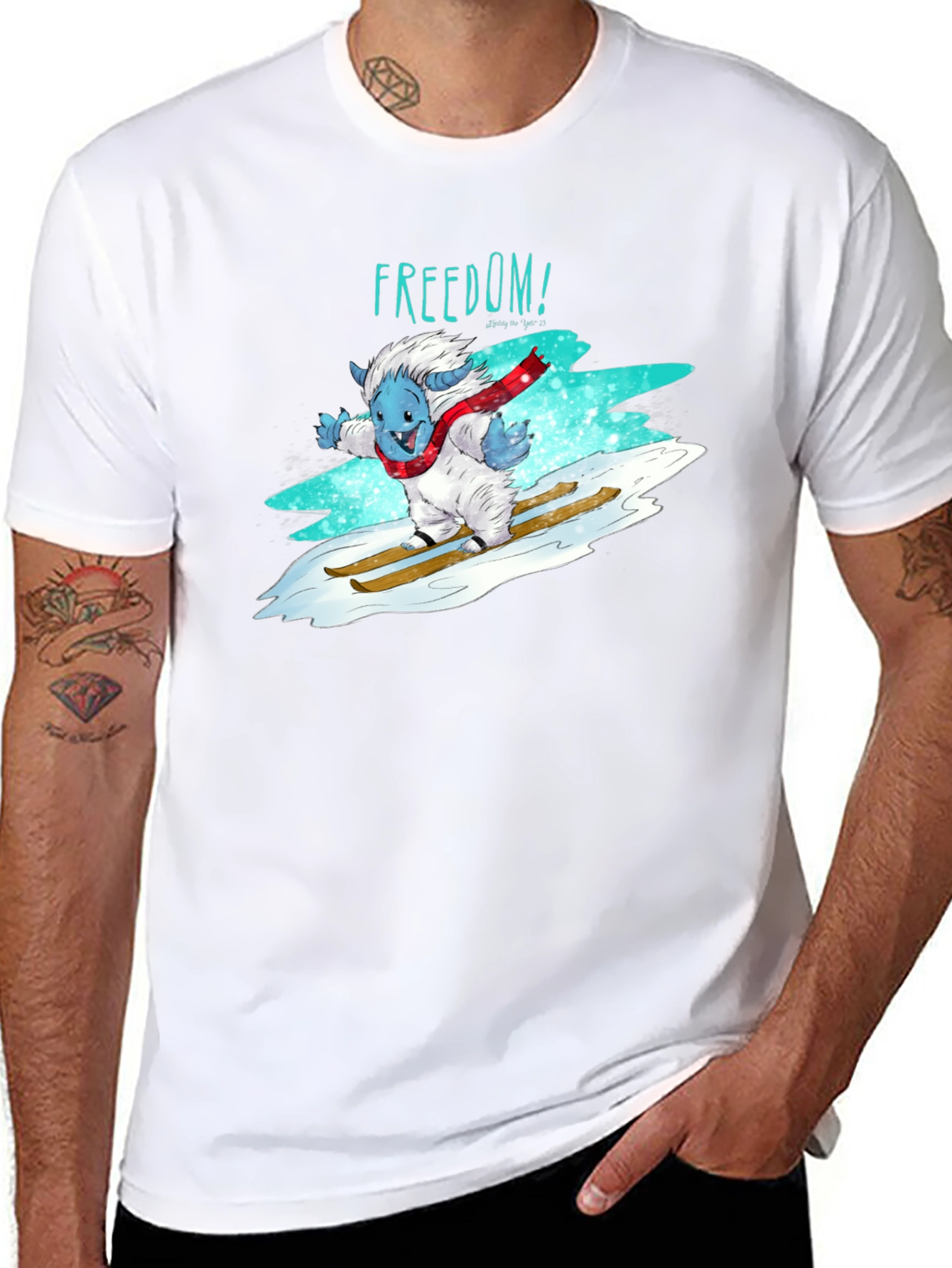 Freedom Skiing Yeti Graphic T-Shirt - Black