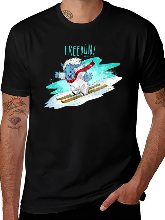 Freedom Skiing Yeti Graphic T-Shirt - Black