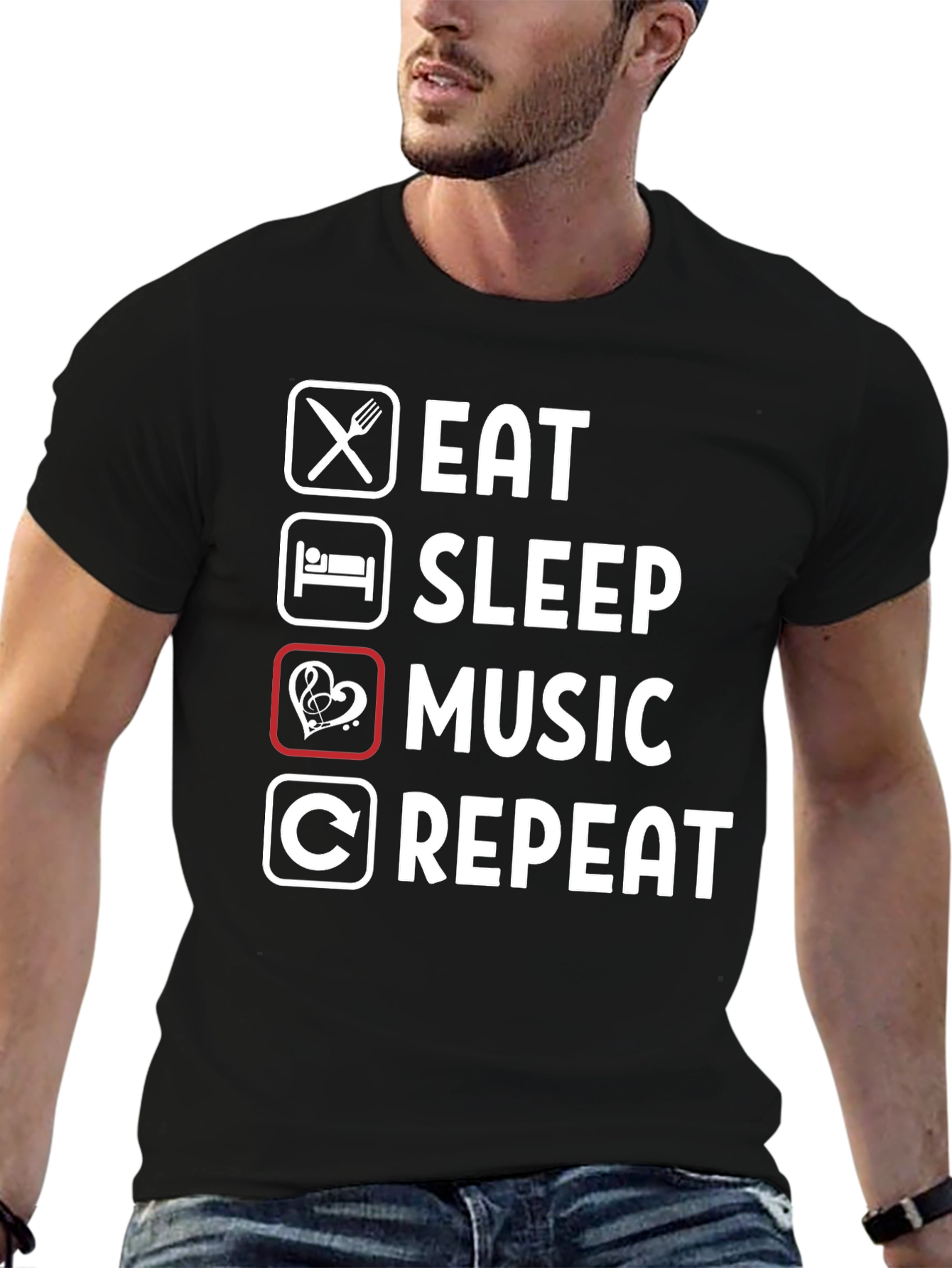Eat Sleep Music Repeat T-Shirt