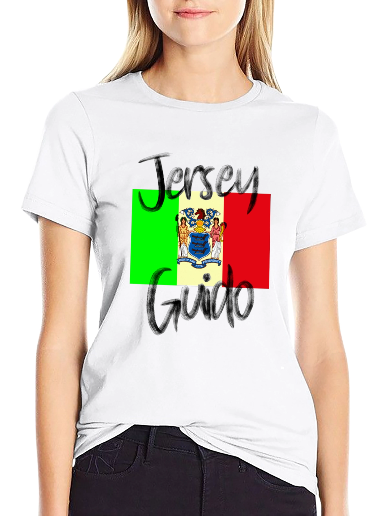 Jersey Guido T-Shirt: State Flag Graphic Tee