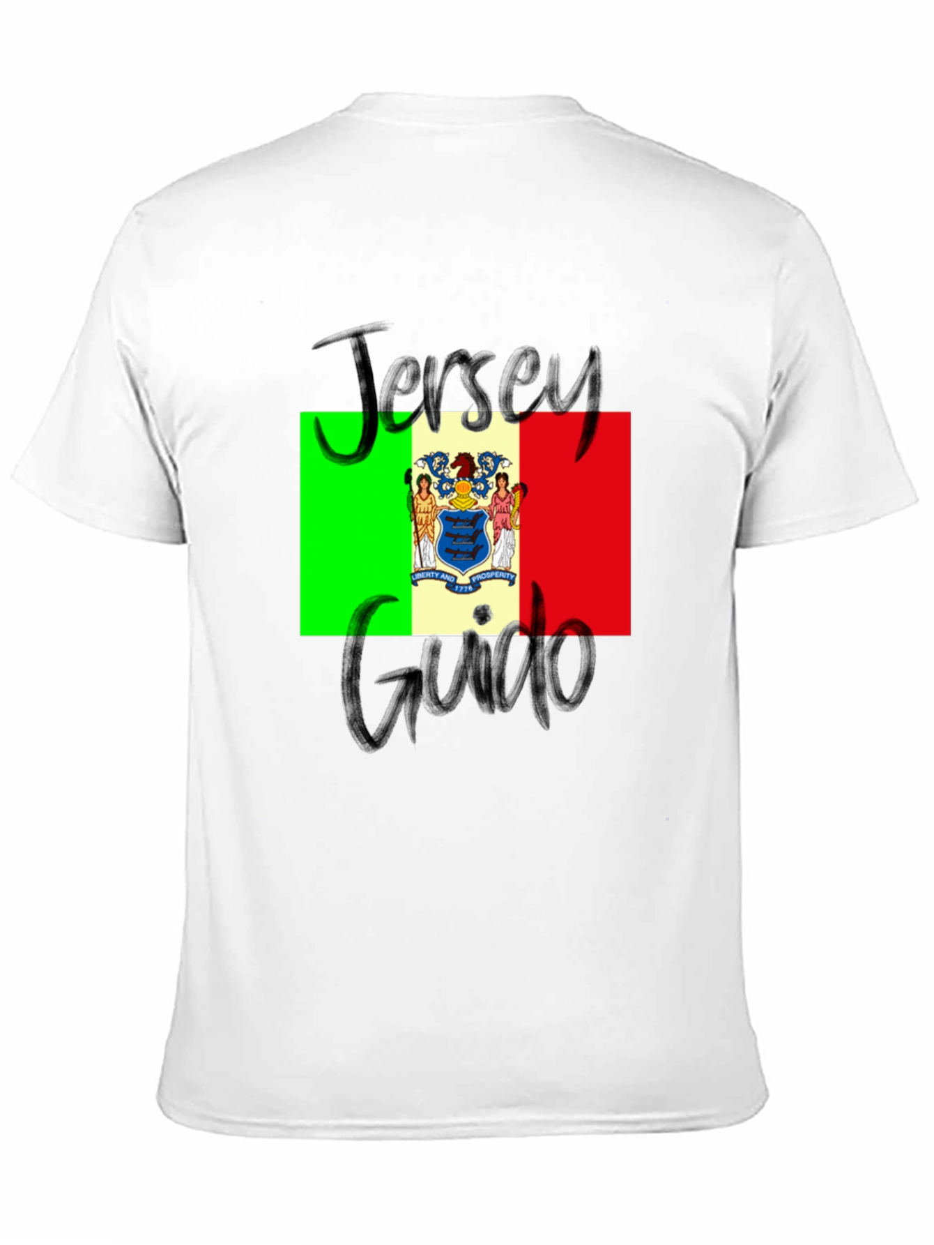 Jersey Guido T-Shirt: State Flag Graphic Tee