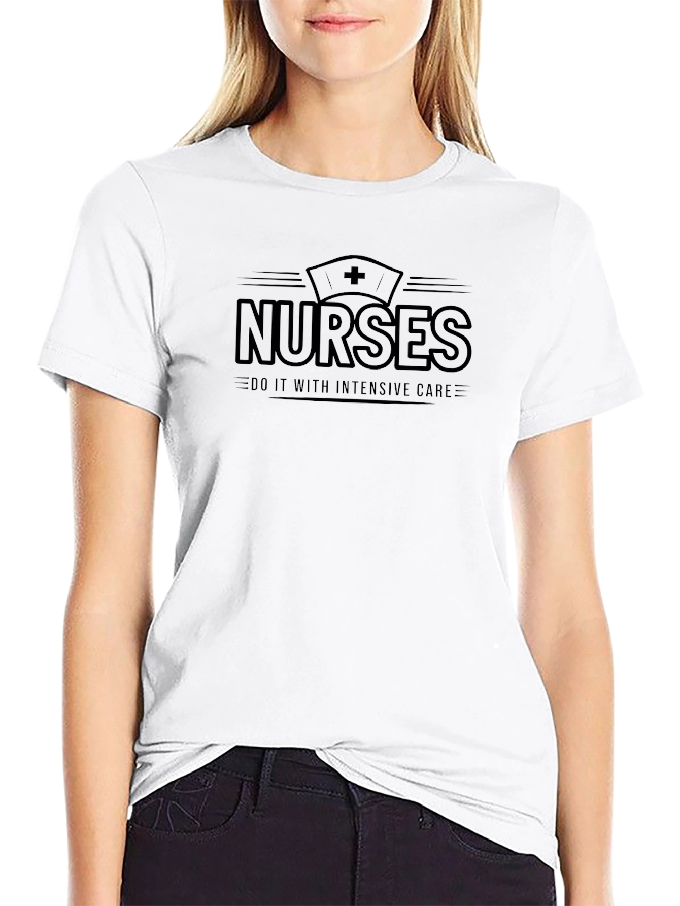 Nurses Do It With Intensive Care Black T-Shirt