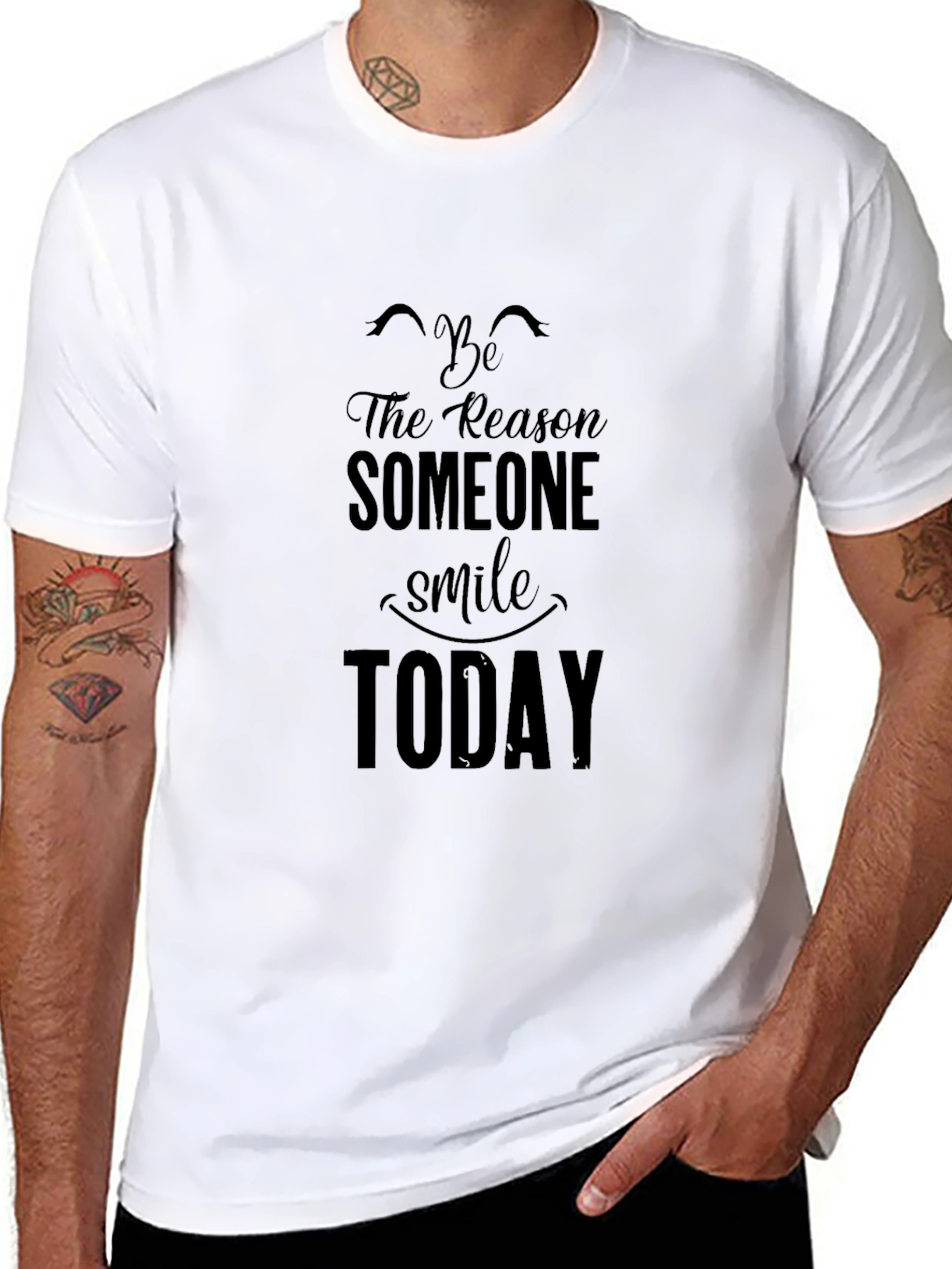 Black Graphic Tee - Be The Reason Someone Smiles