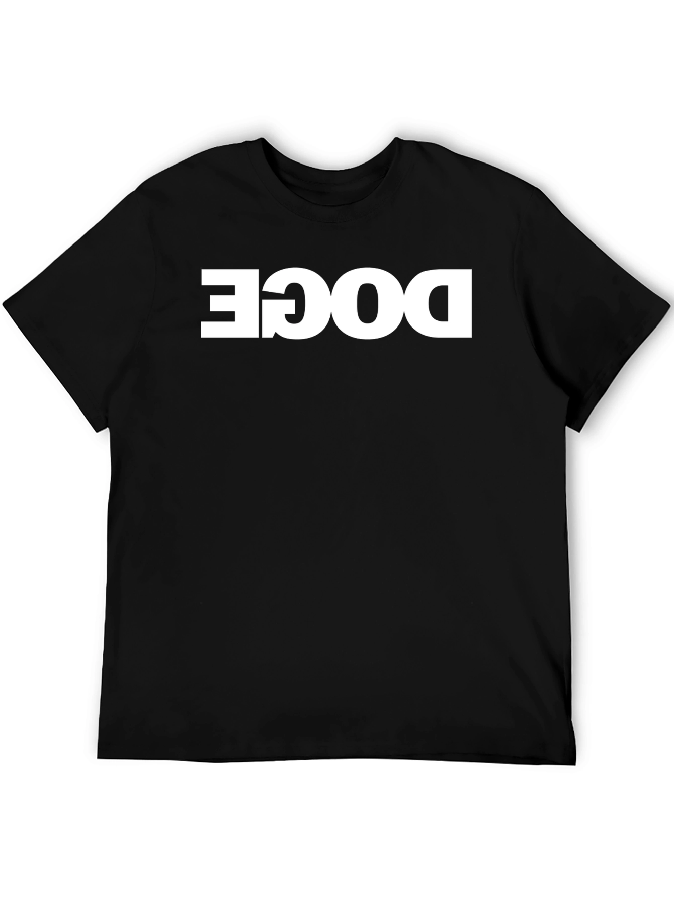 Doge Meme Reversible Print Black T-Shirt
