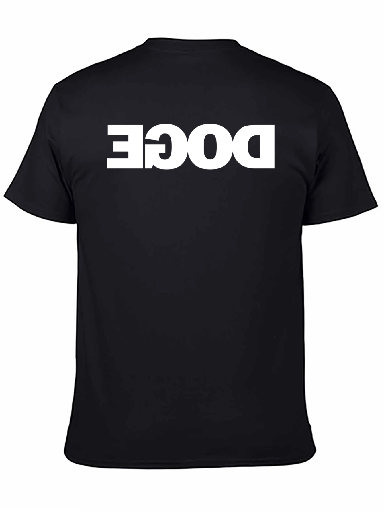 Doge Meme Reversible Print Black T-Shirt