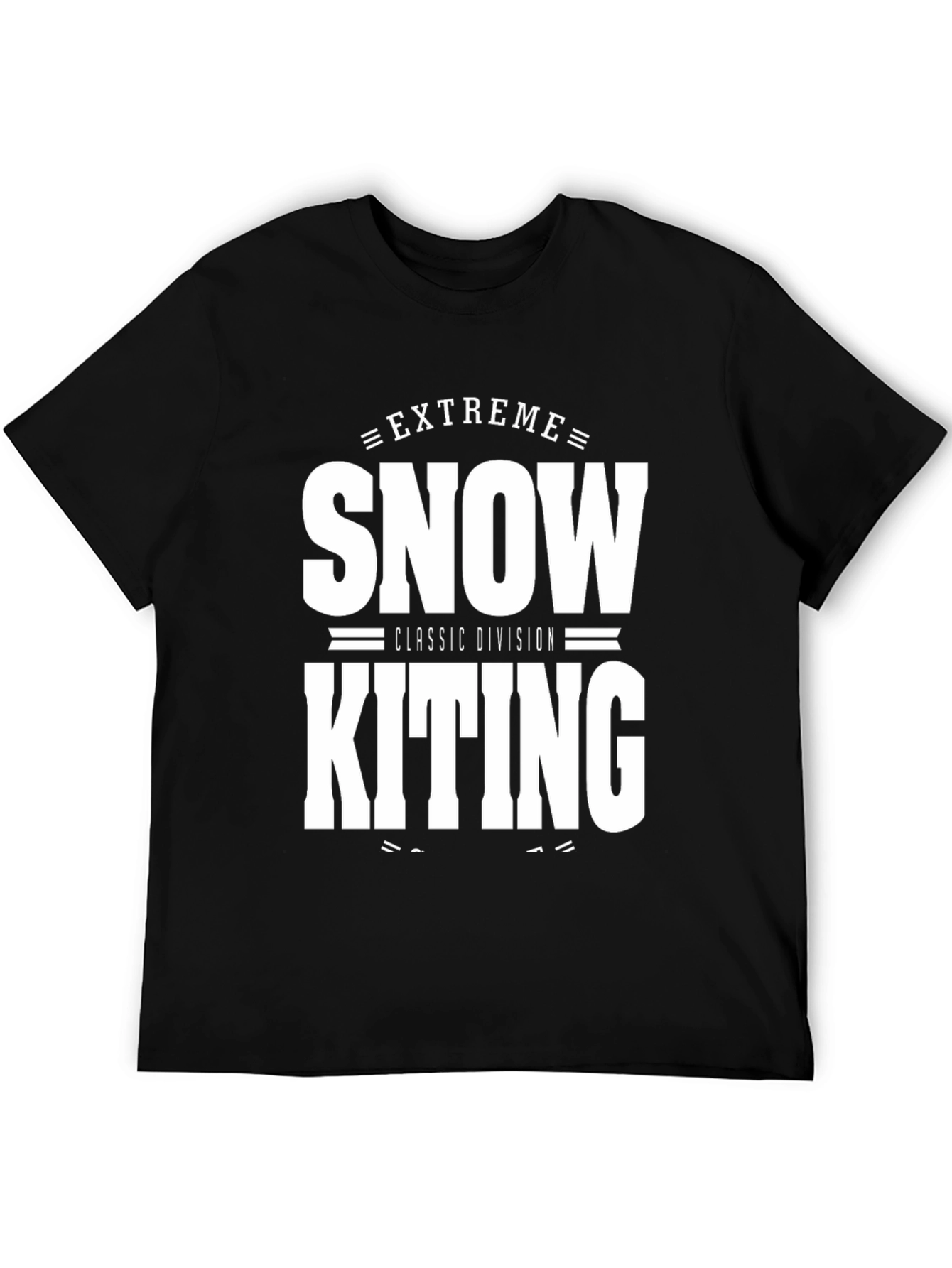Extreme Snow Kiting Classic Division Black T-Shirt
