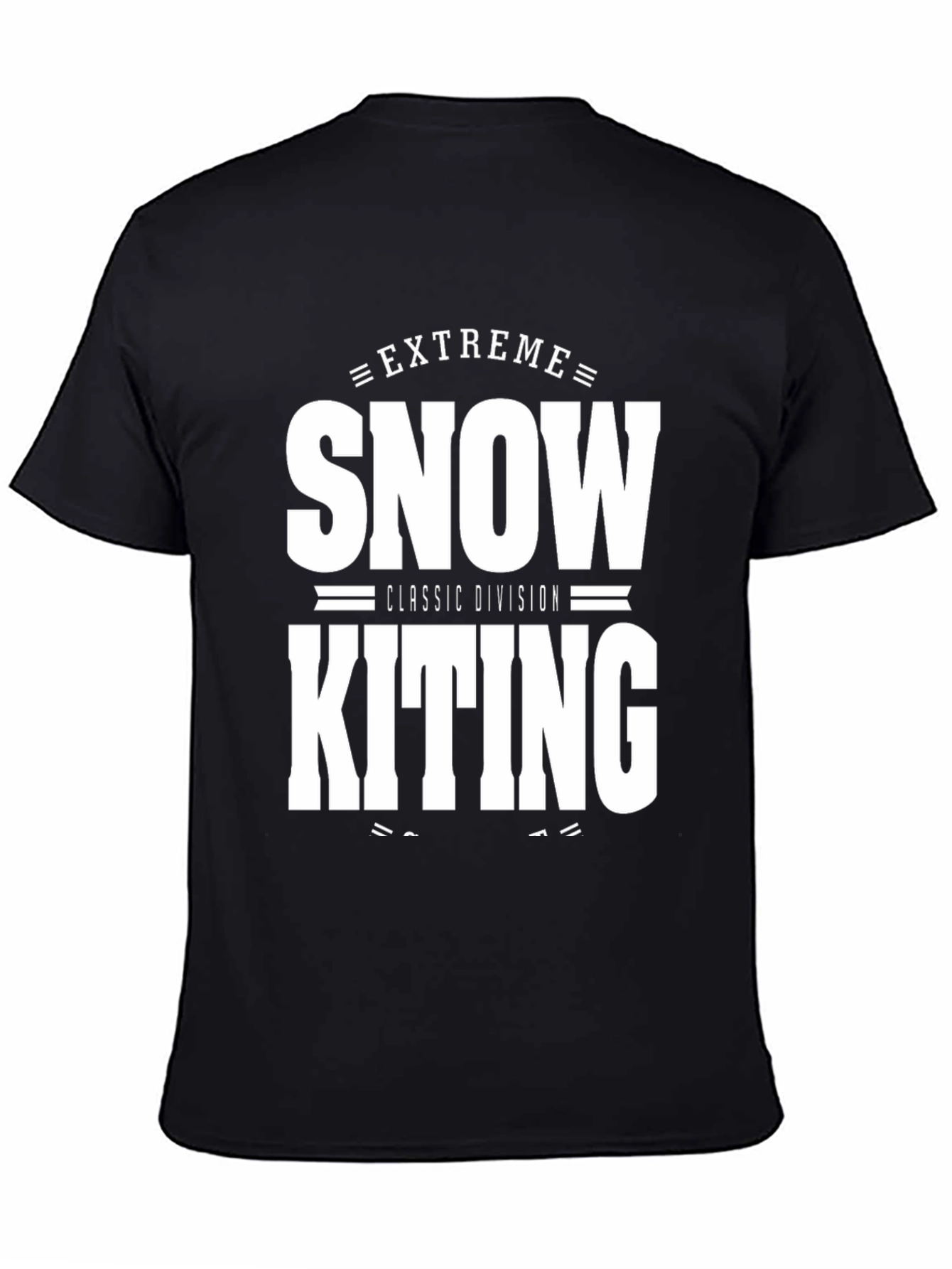 Extreme Snow Kiting Classic Division Black T-Shirt