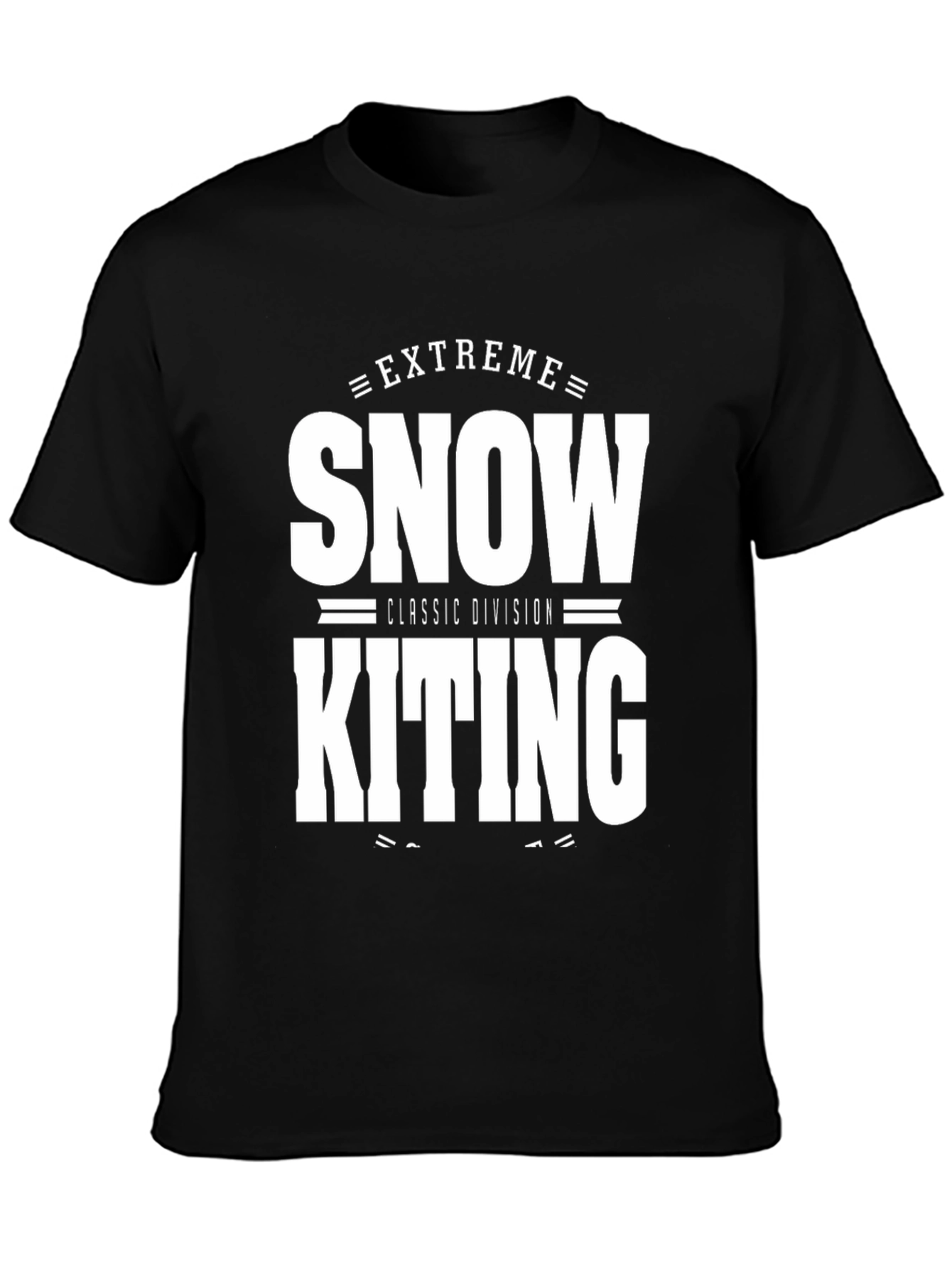 Extreme Snow Kiting Classic Division Black T-Shirt