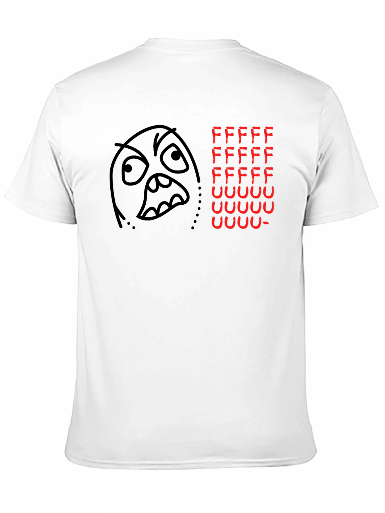 Rage Comic Black T-Shirt - FFFFFFFUUUUUU