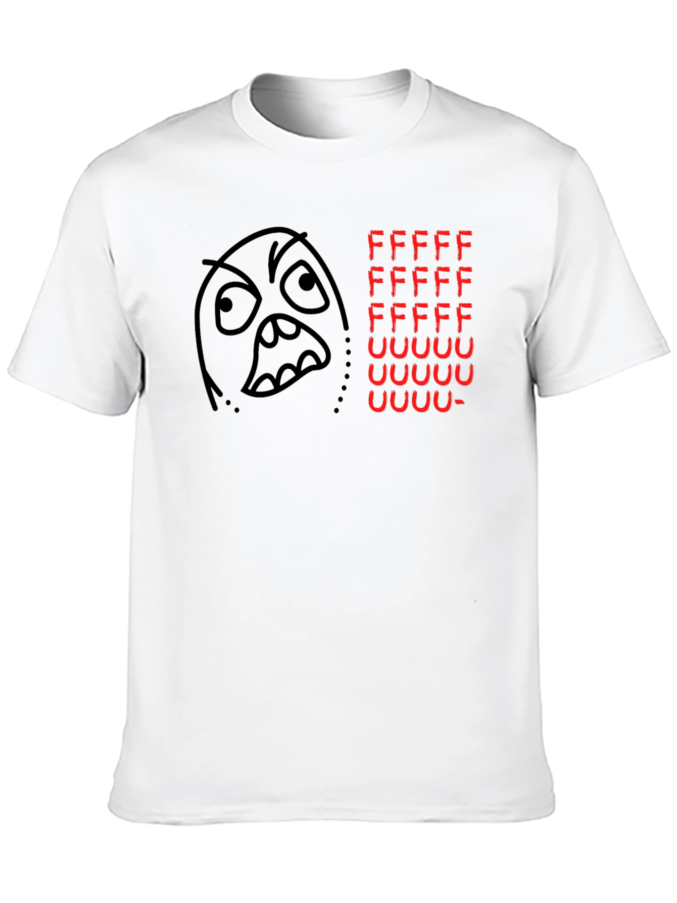 Rage Comic Black T-Shirt - FFFFFFFUUUUUU