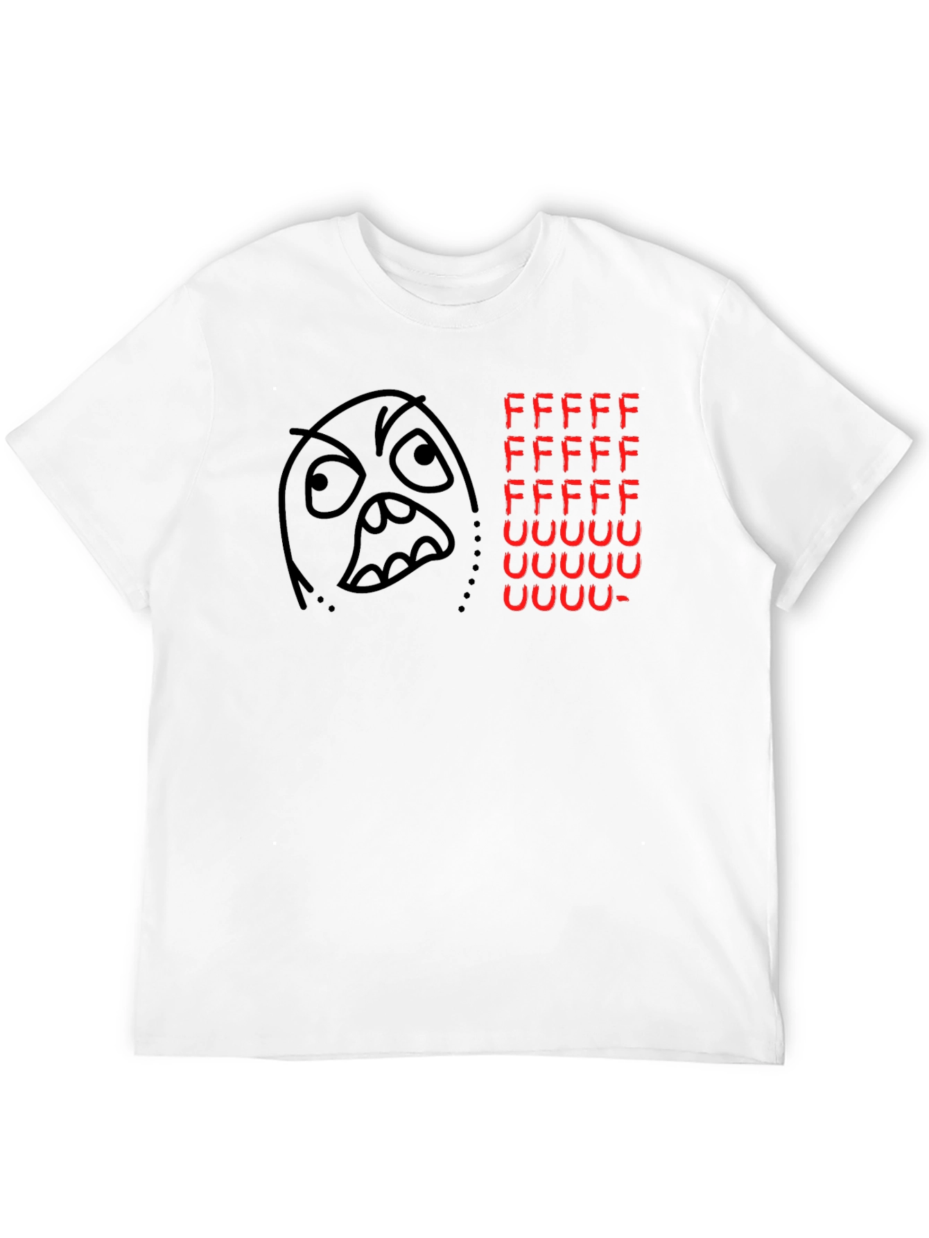 Rage Comic Black T-Shirt - FFFFFFFUUUUUU