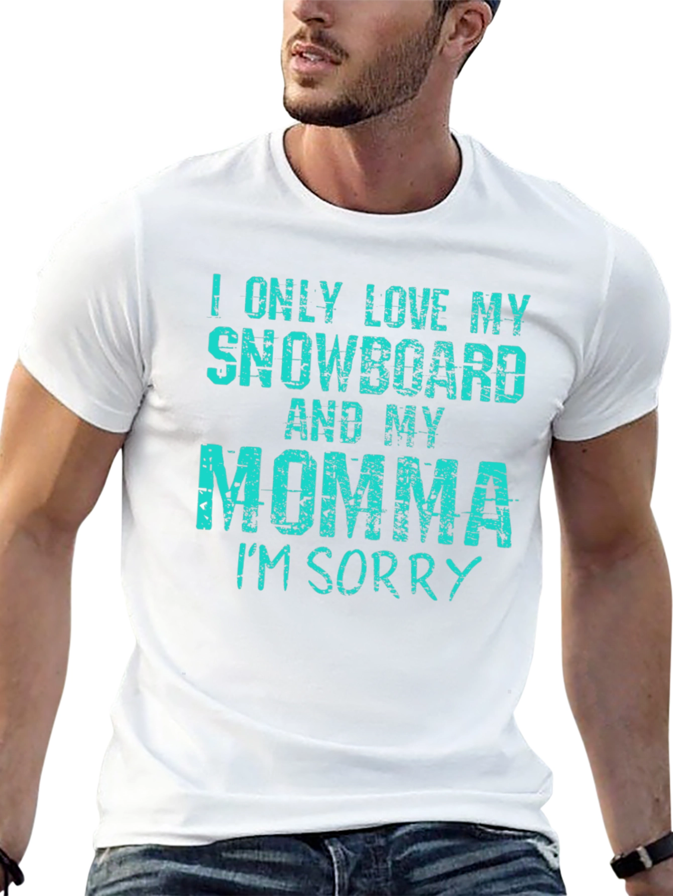 Snowboard and Momma Tee - Sorry Shirt