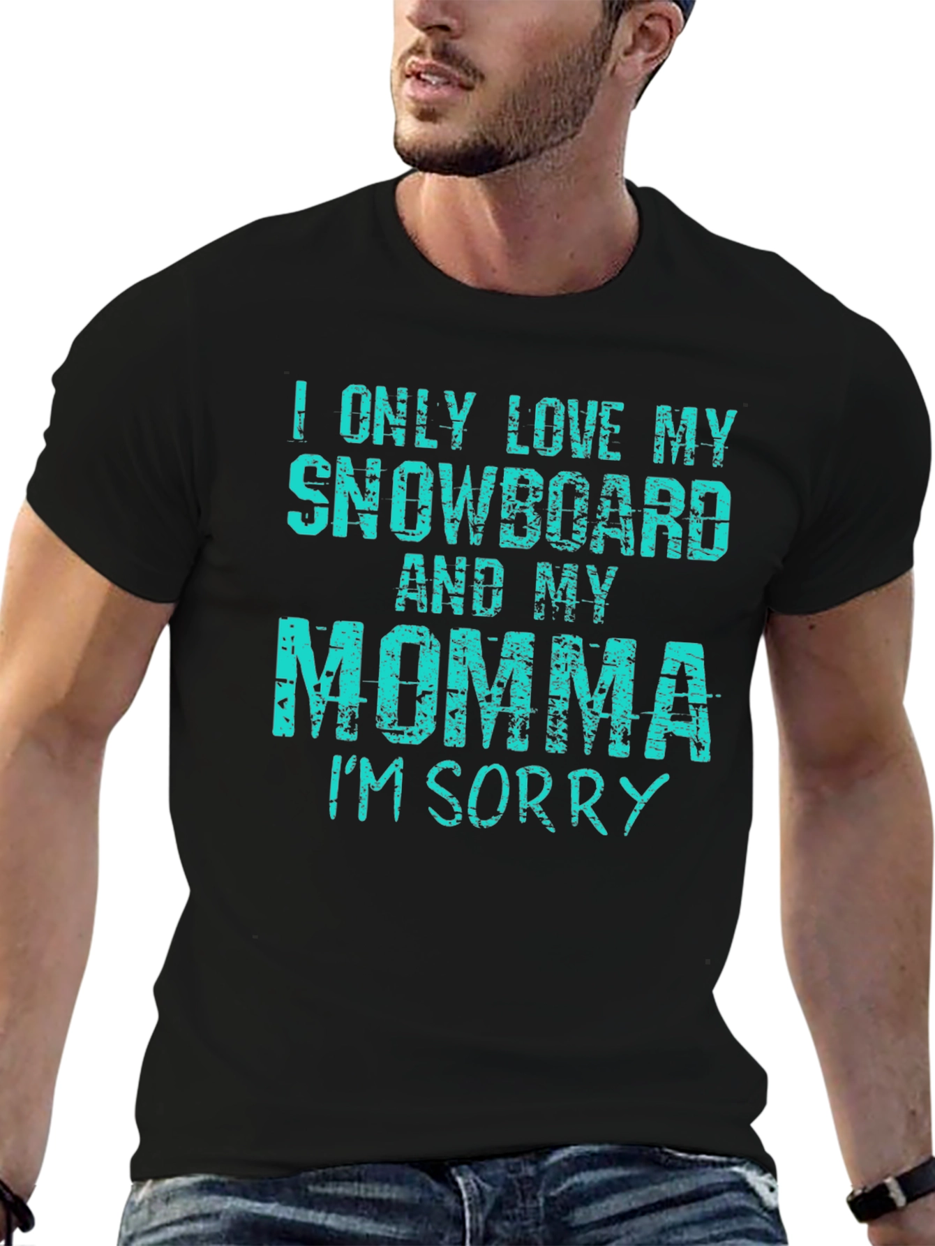 Snowboard and Momma Tee - Sorry Shirt