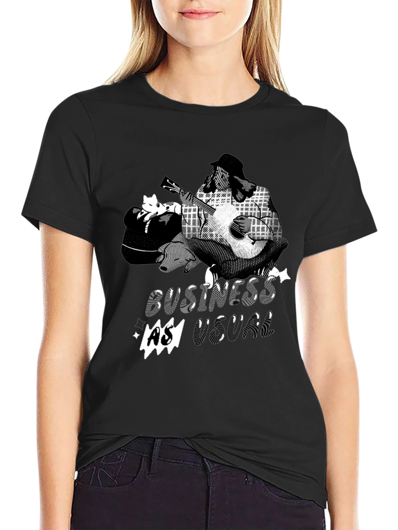 Business as Usual Graphic Tee - Black