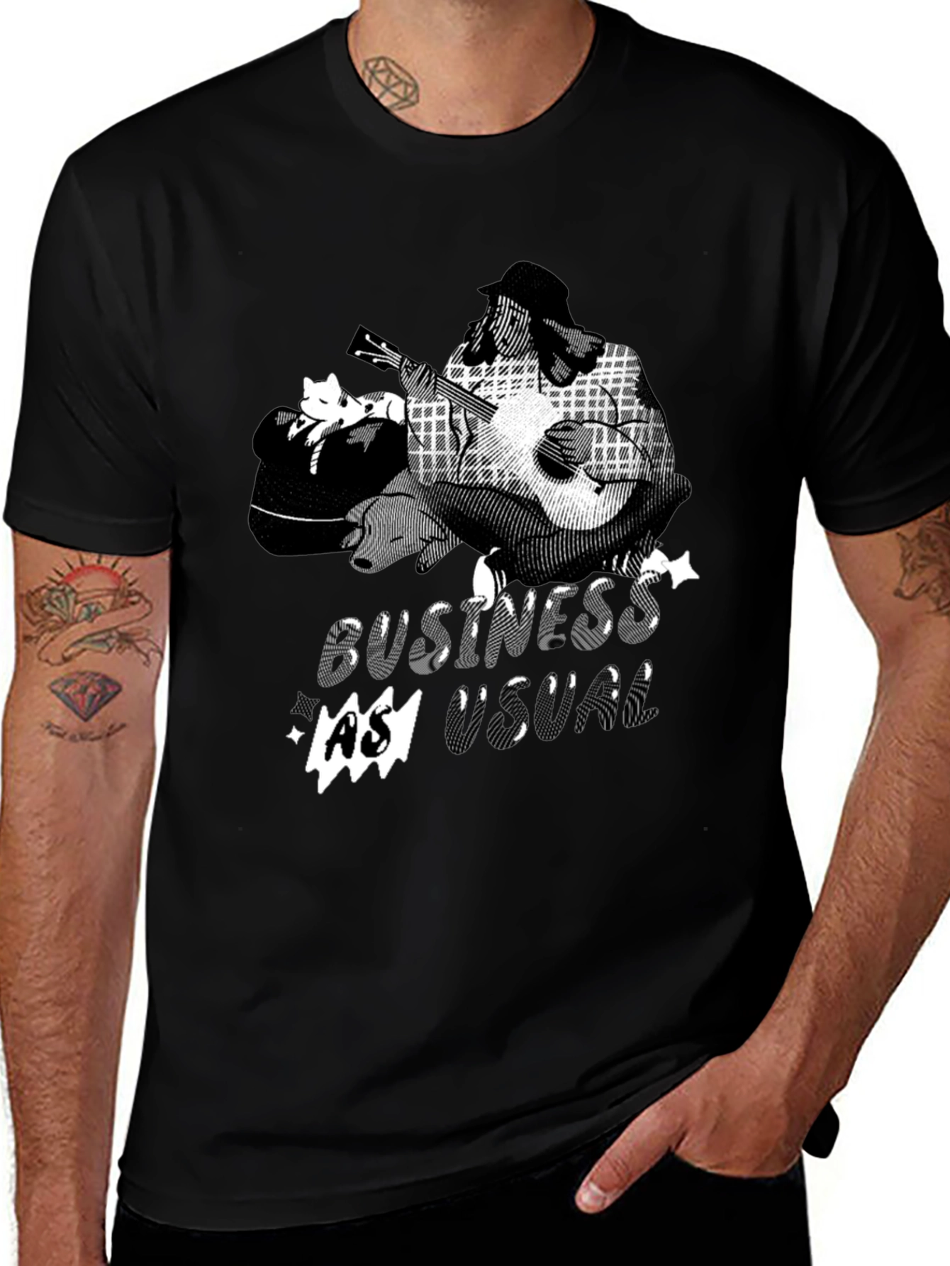 Business as Usual Graphic Tee - Black