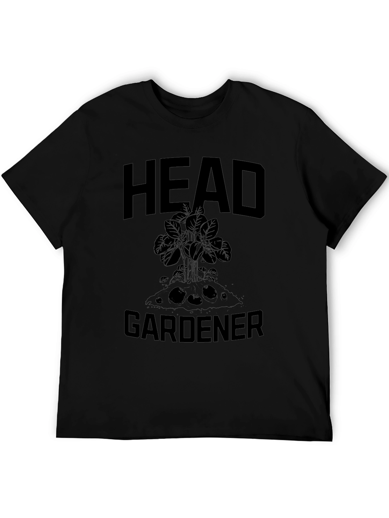 Head Gardener Graphic Tee - Black Cotton T-Shirt
