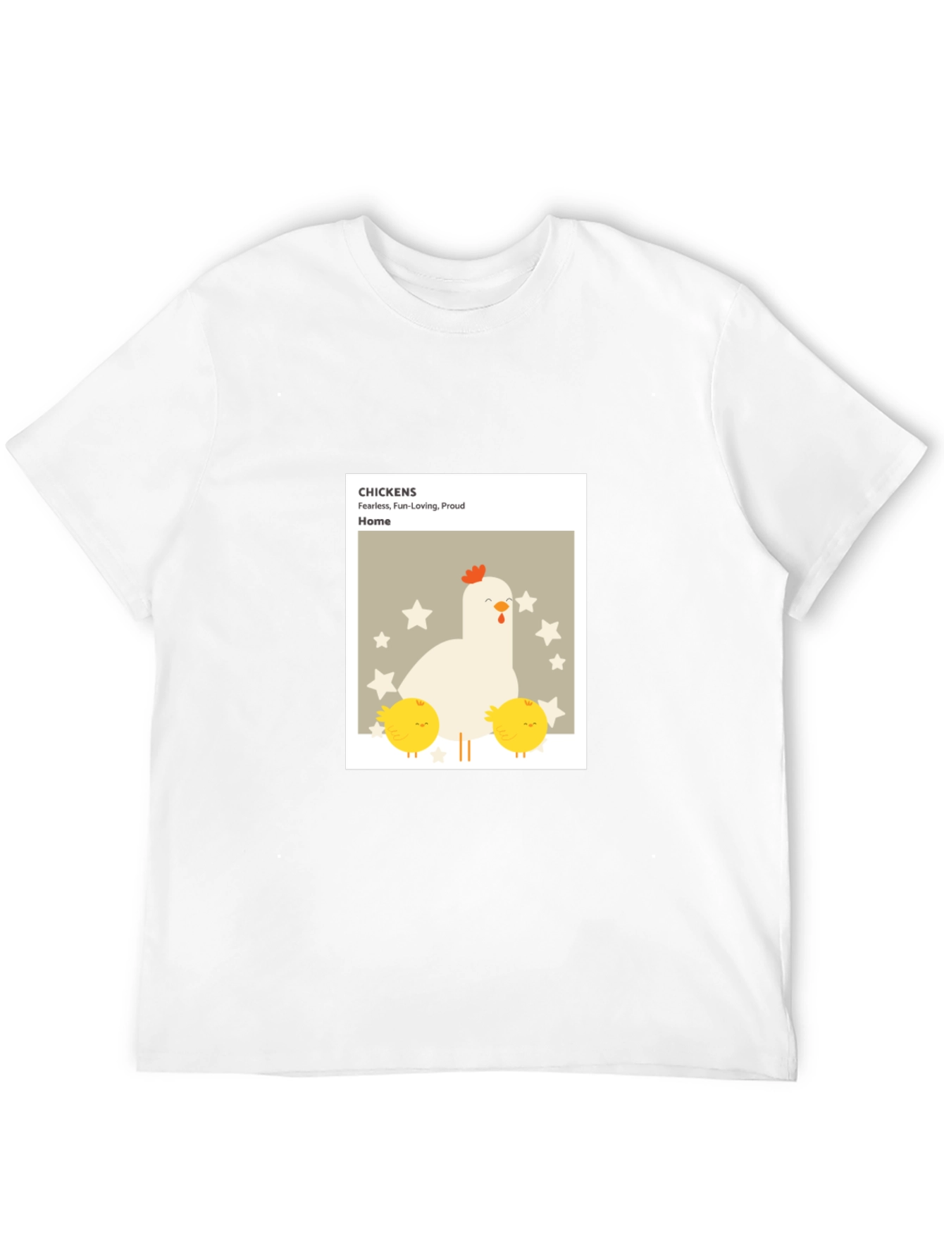 Chicken Family Graphic Tee - Black