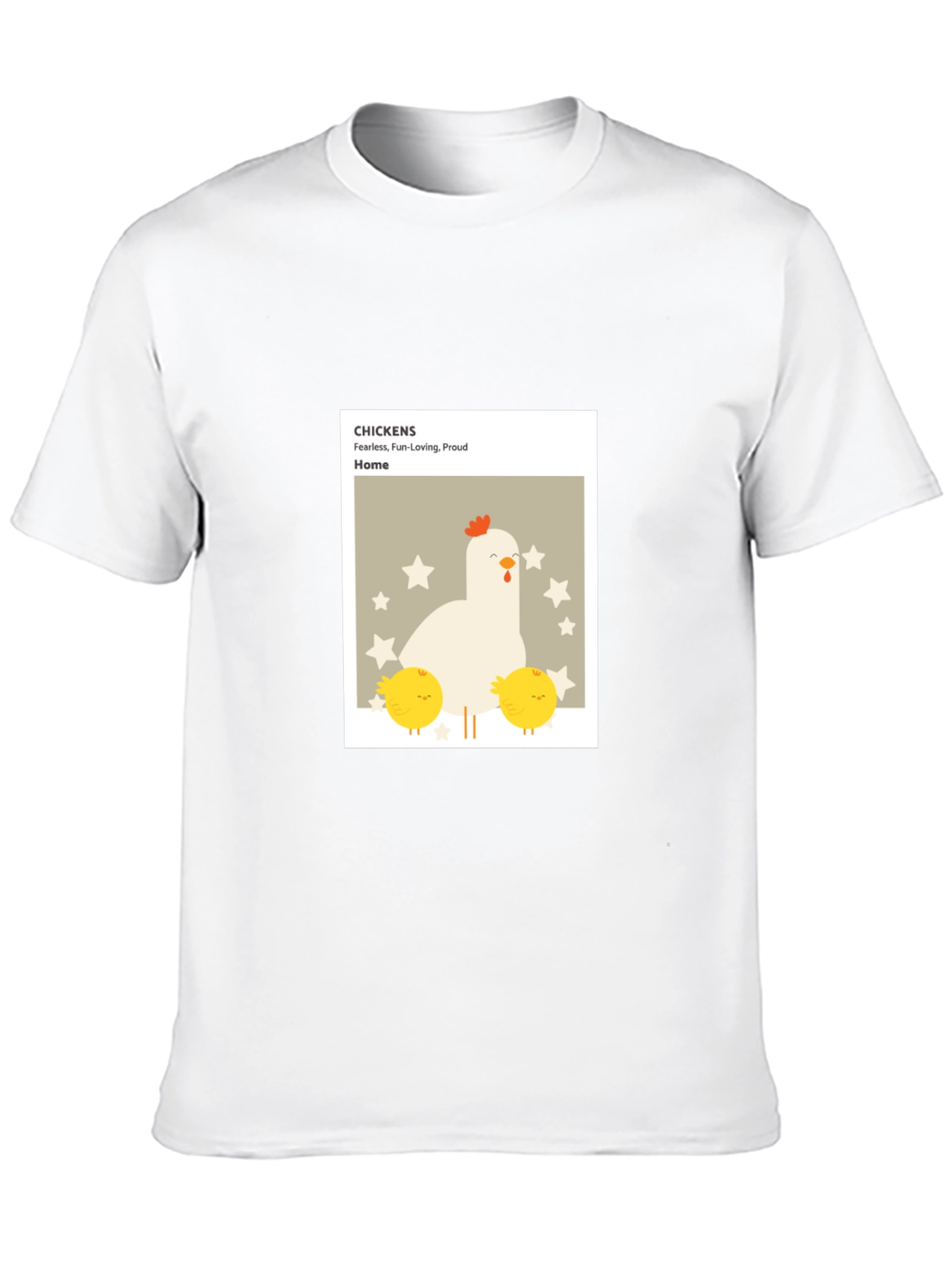 Chicken Family Graphic Tee - Black