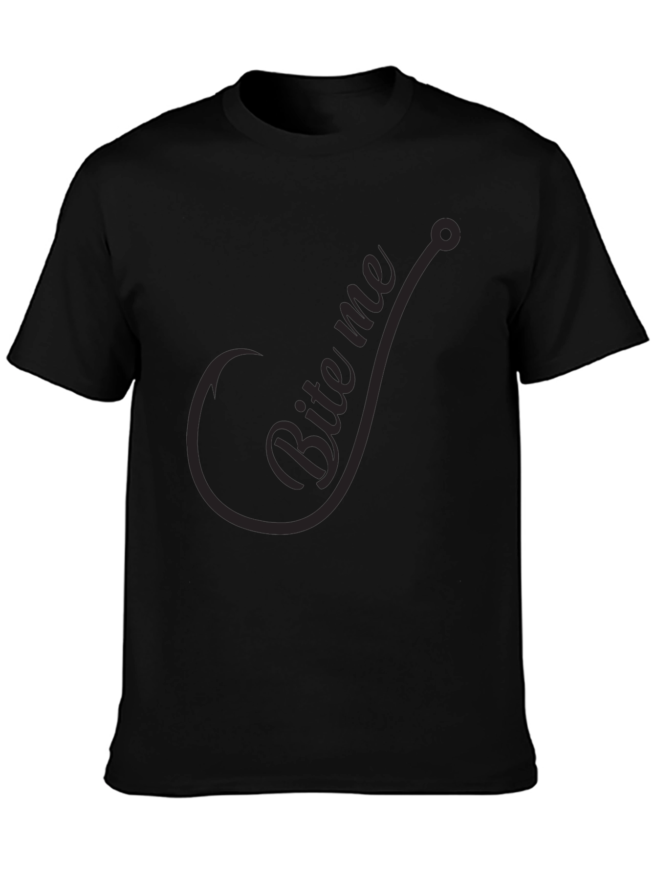Mens Bite Me Fishing Hook T-Shirt