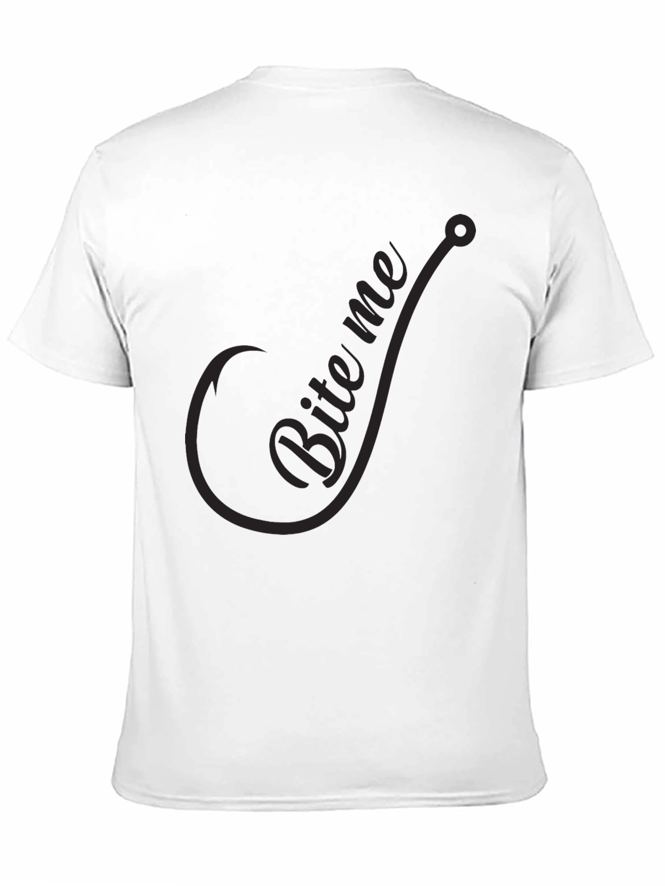 Mens Bite Me Fishing Hook T-Shirt