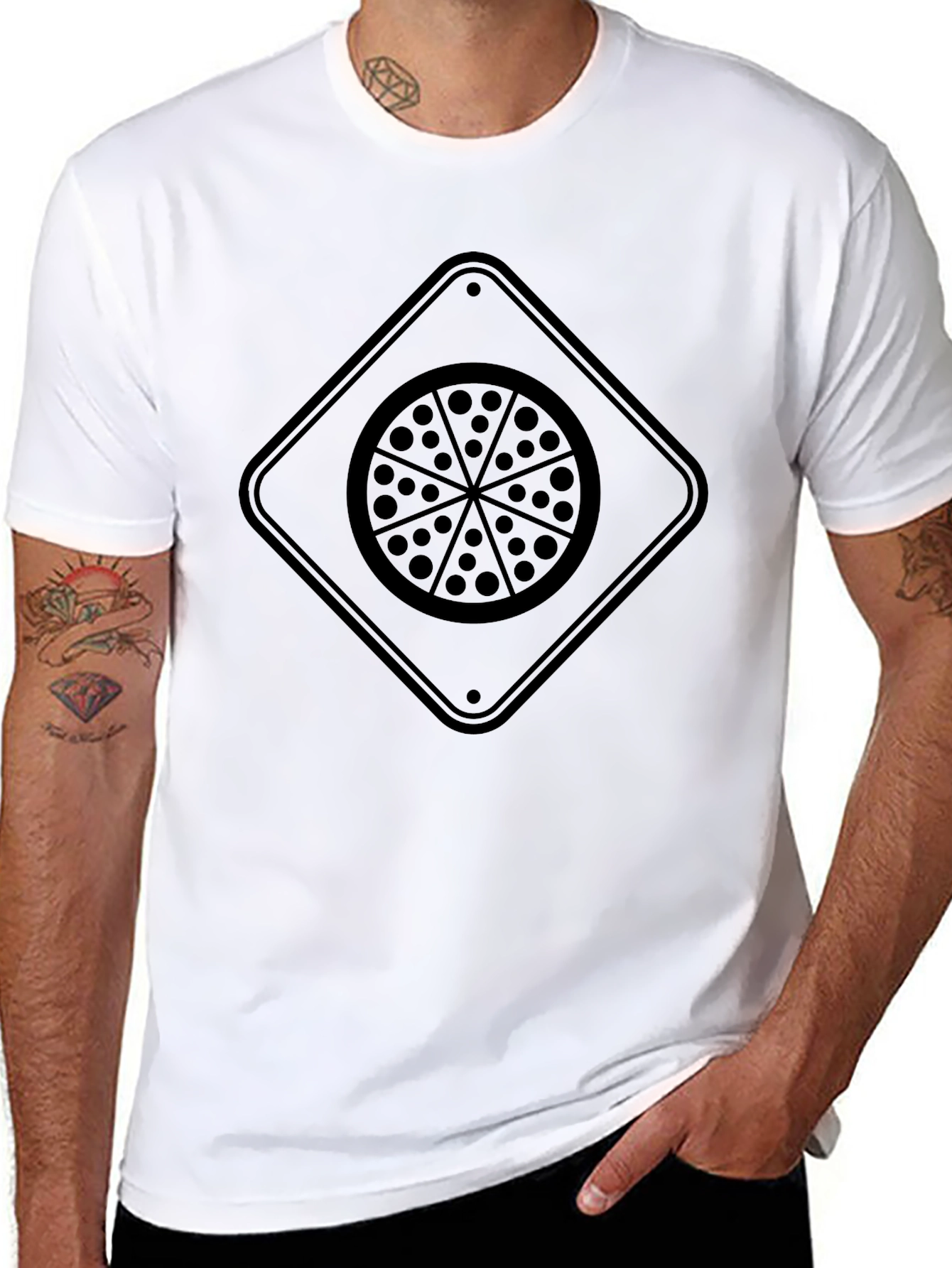 Pizza Warning Sign T-Shirt