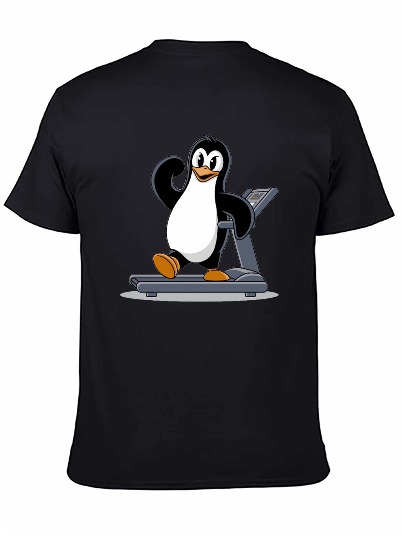 Penguin Treadmill T-Shirt: Workout Fun!