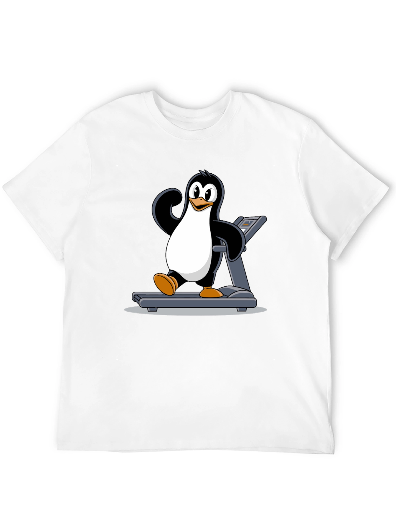 Penguin Treadmill T-Shirt: Workout Fun!
