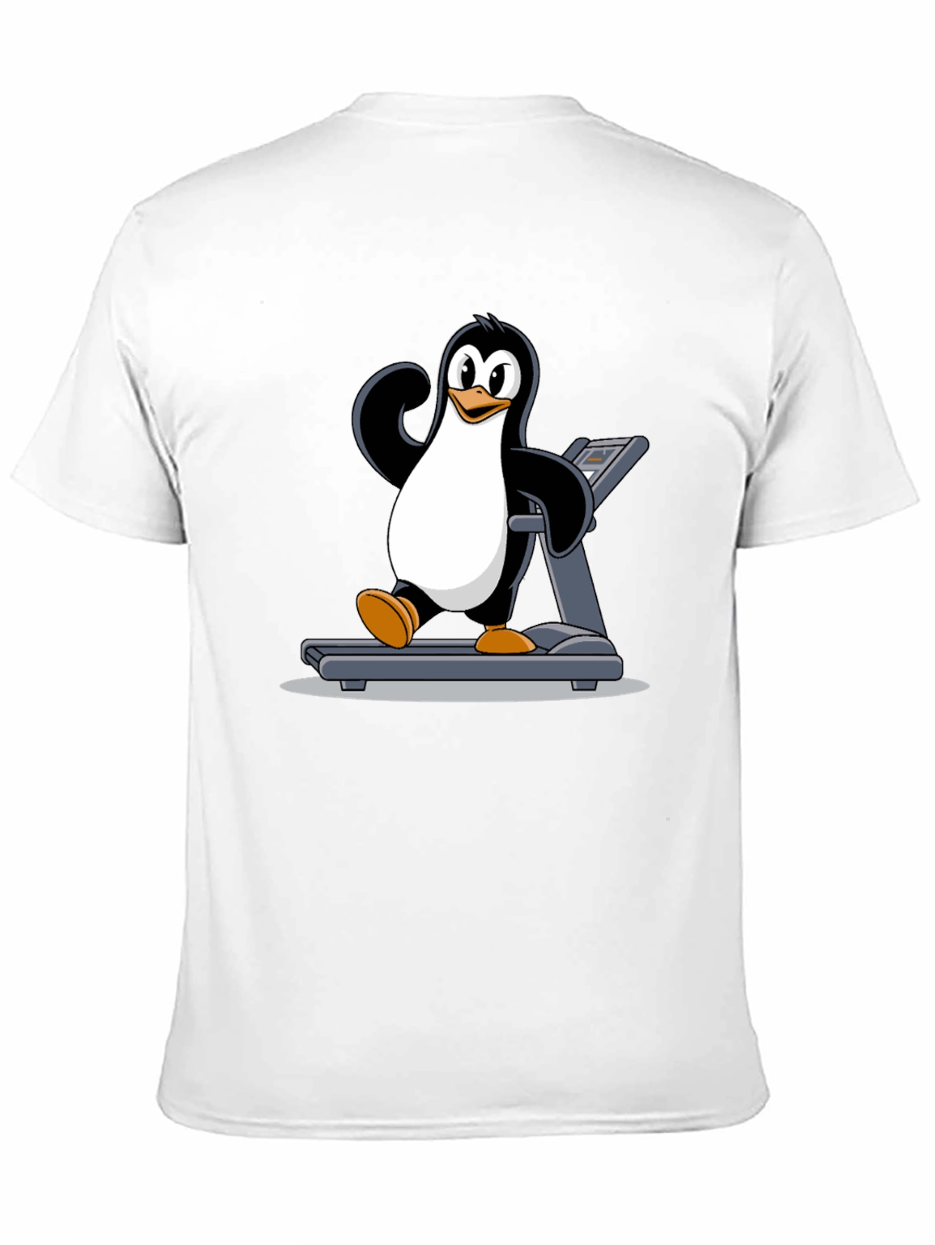 Penguin Treadmill T-Shirt: Workout Fun!