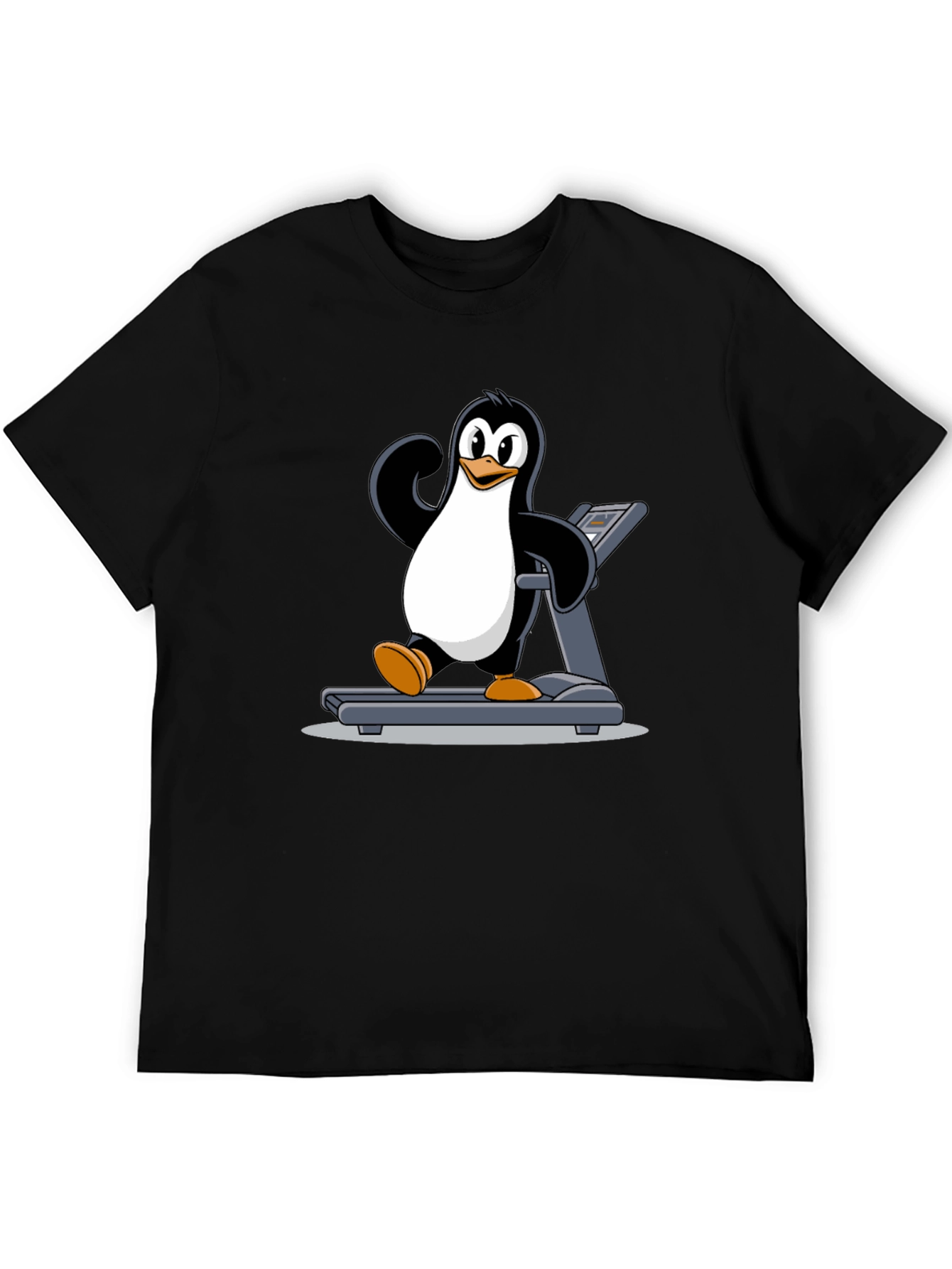 Penguin Treadmill T-Shirt: Workout Fun!