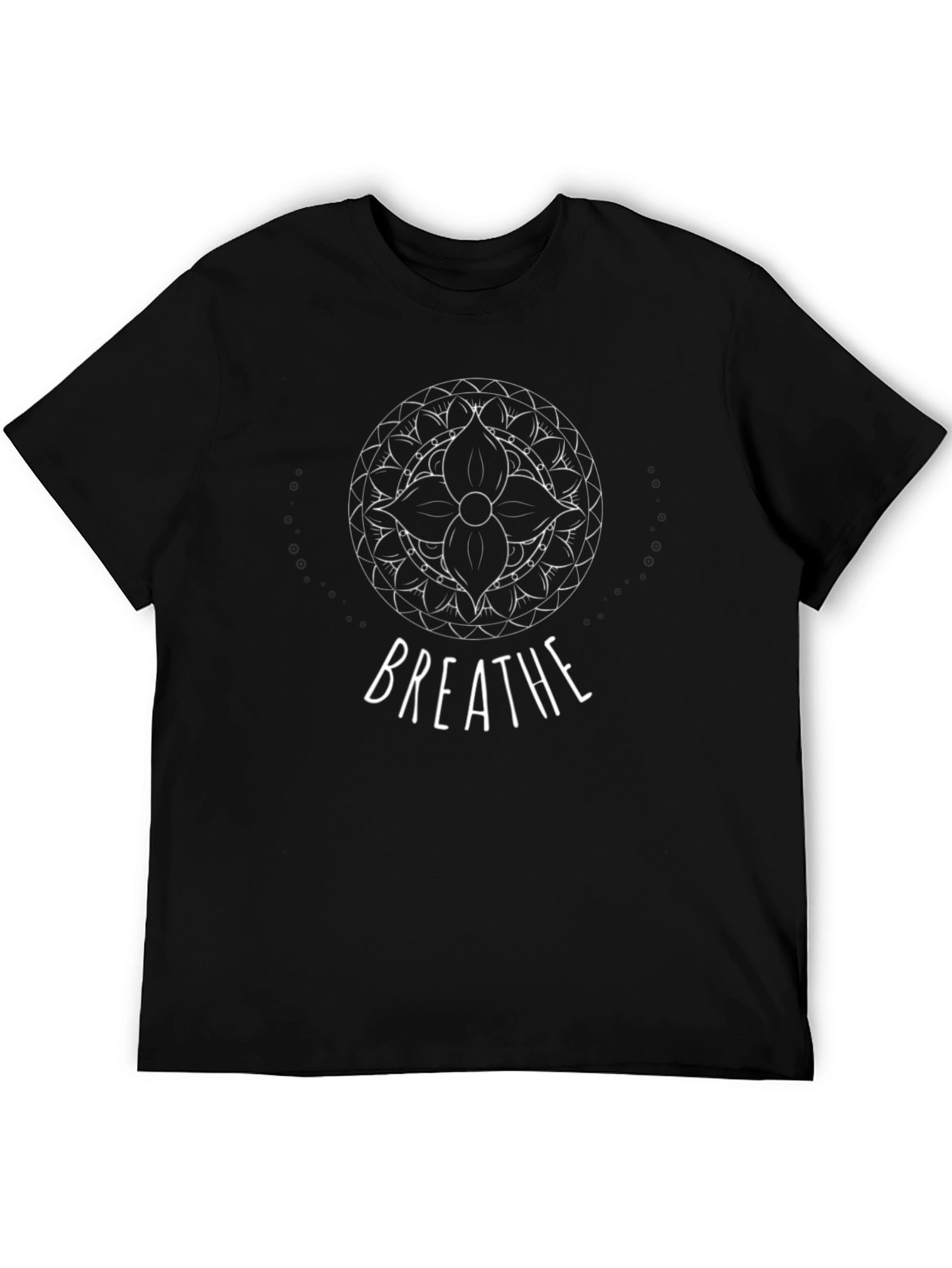 Breathe Mandala Graphic T-Shirt - Mens Black Tee