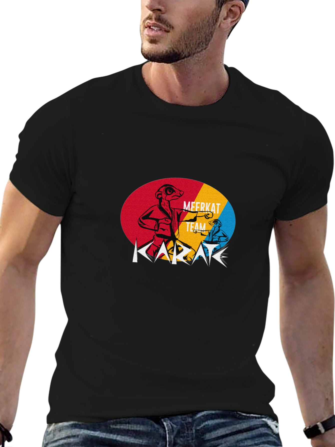 Meerkat Karate Team Black T-Shirt