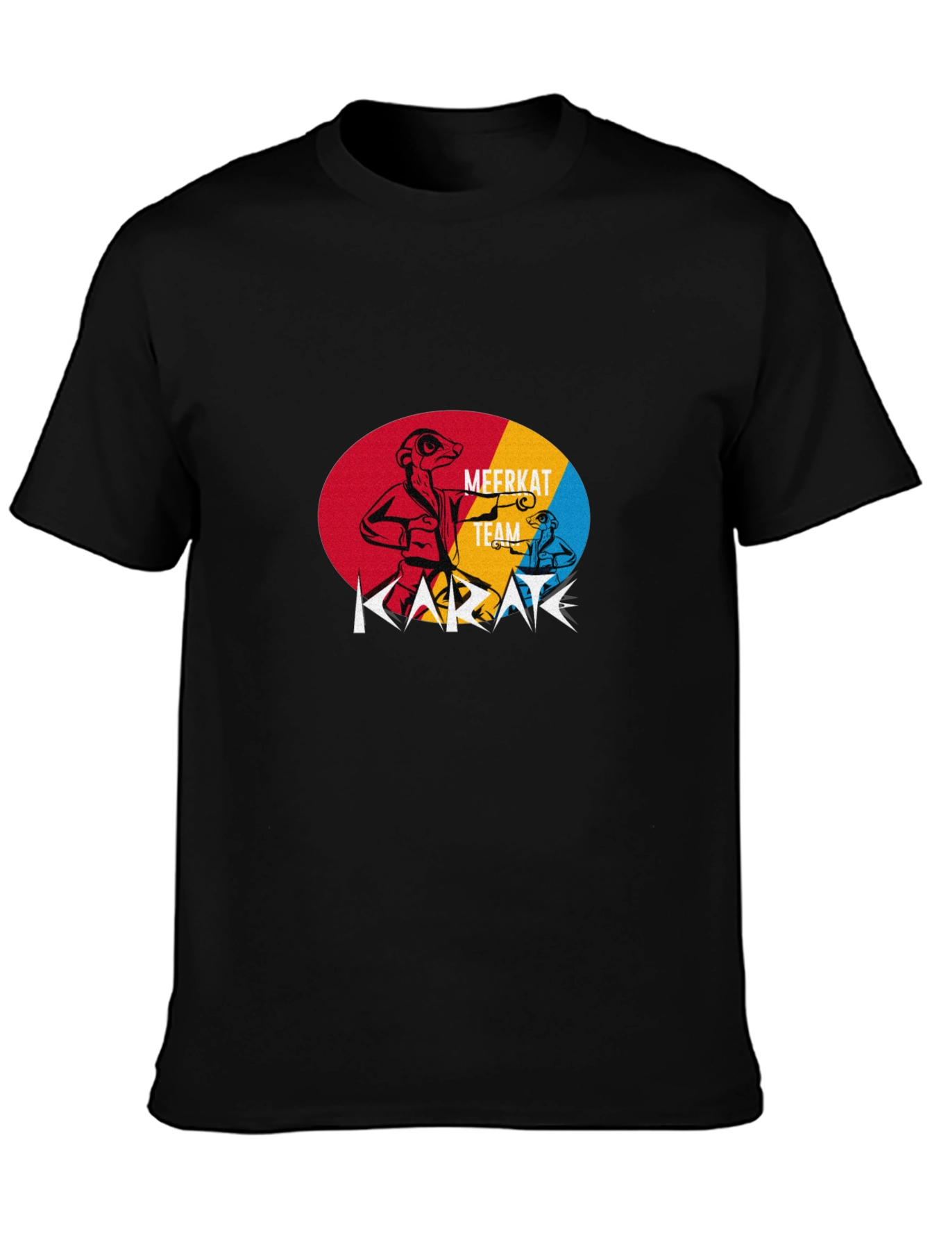 Meerkat Karate Team Black T-Shirt