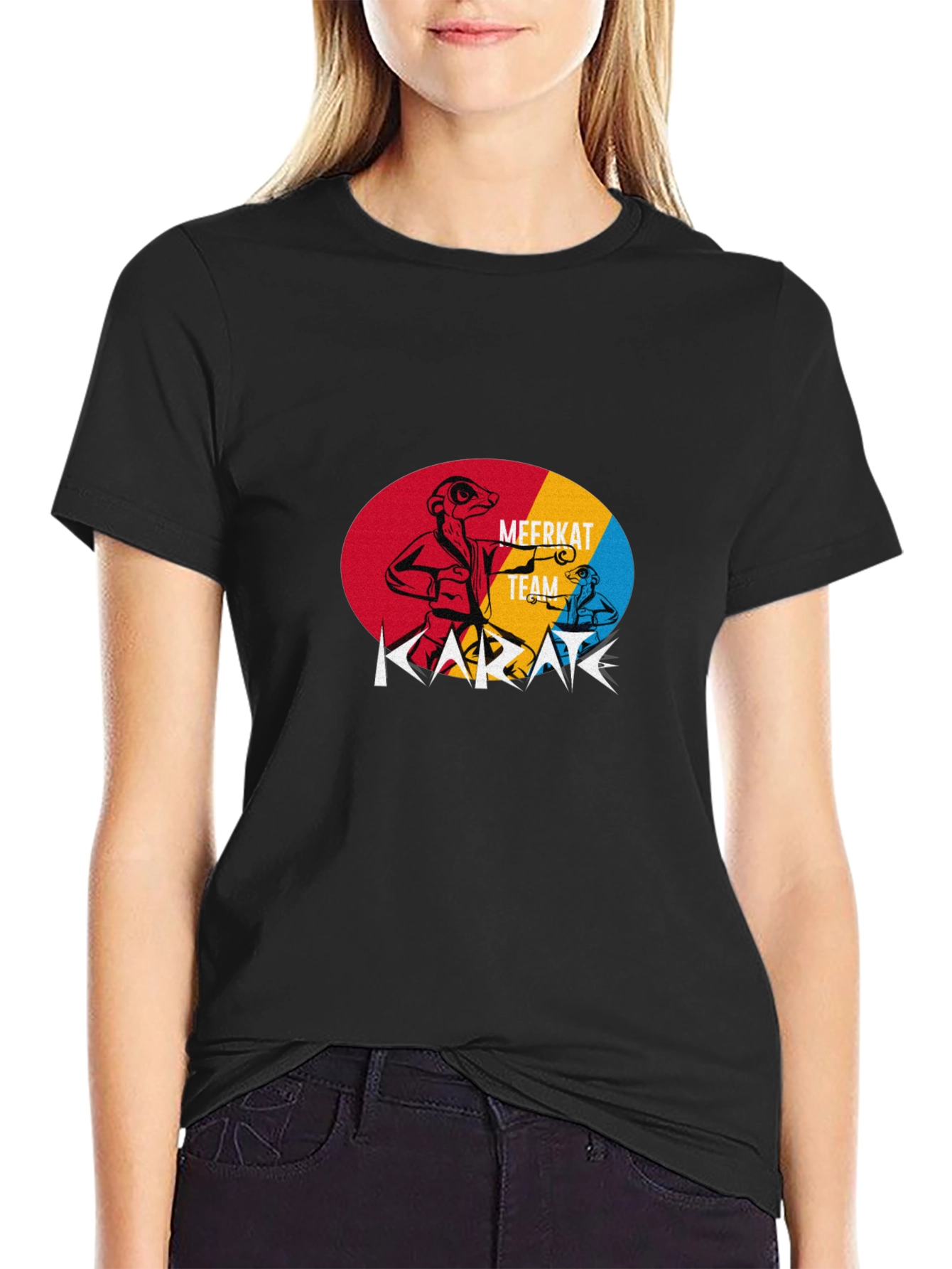 Meerkat Karate Team Black T-Shirt
