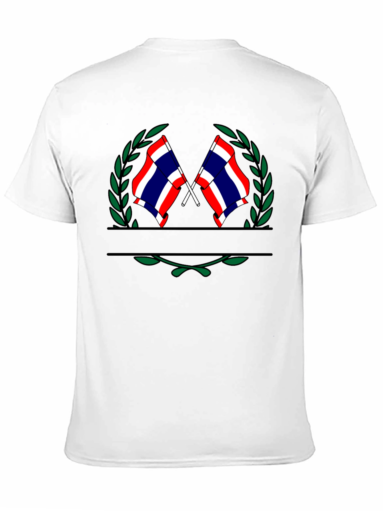 Thailand Flag T-Shirt - Wreath Graphic Tee