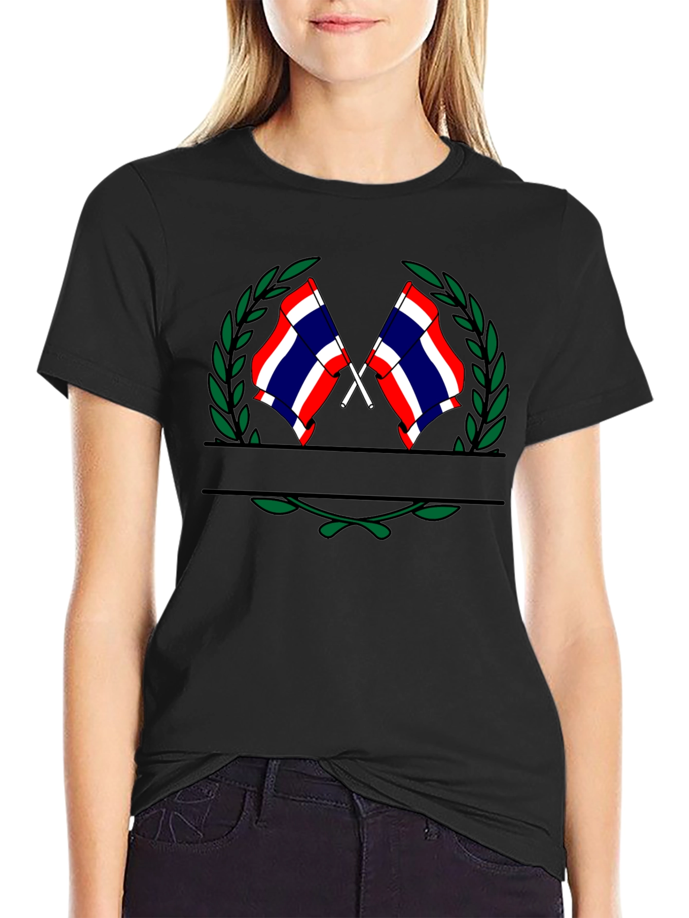 Thailand Flag T-Shirt - Wreath Graphic Tee