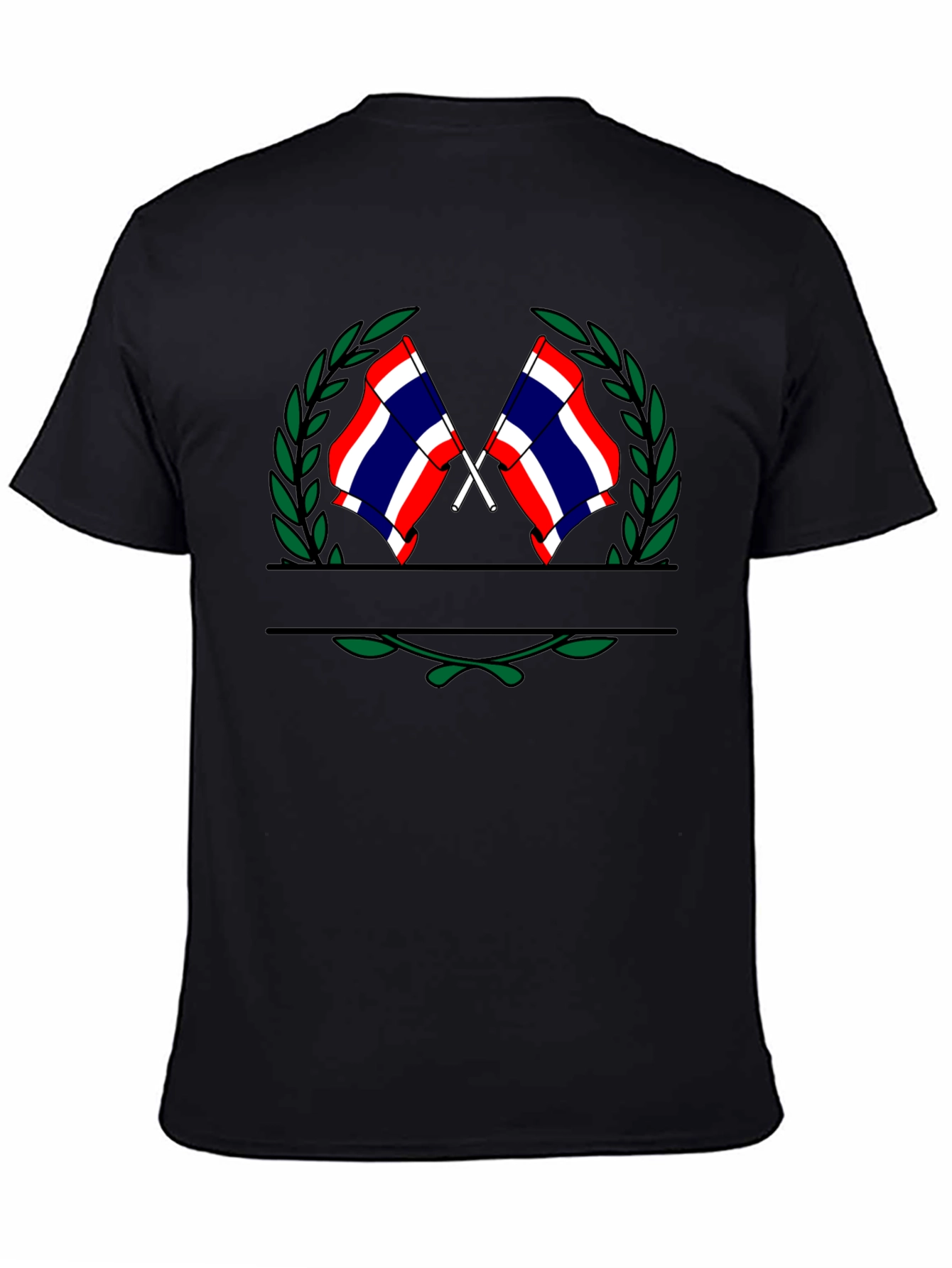 Thailand Flag T-Shirt - Wreath Graphic Tee