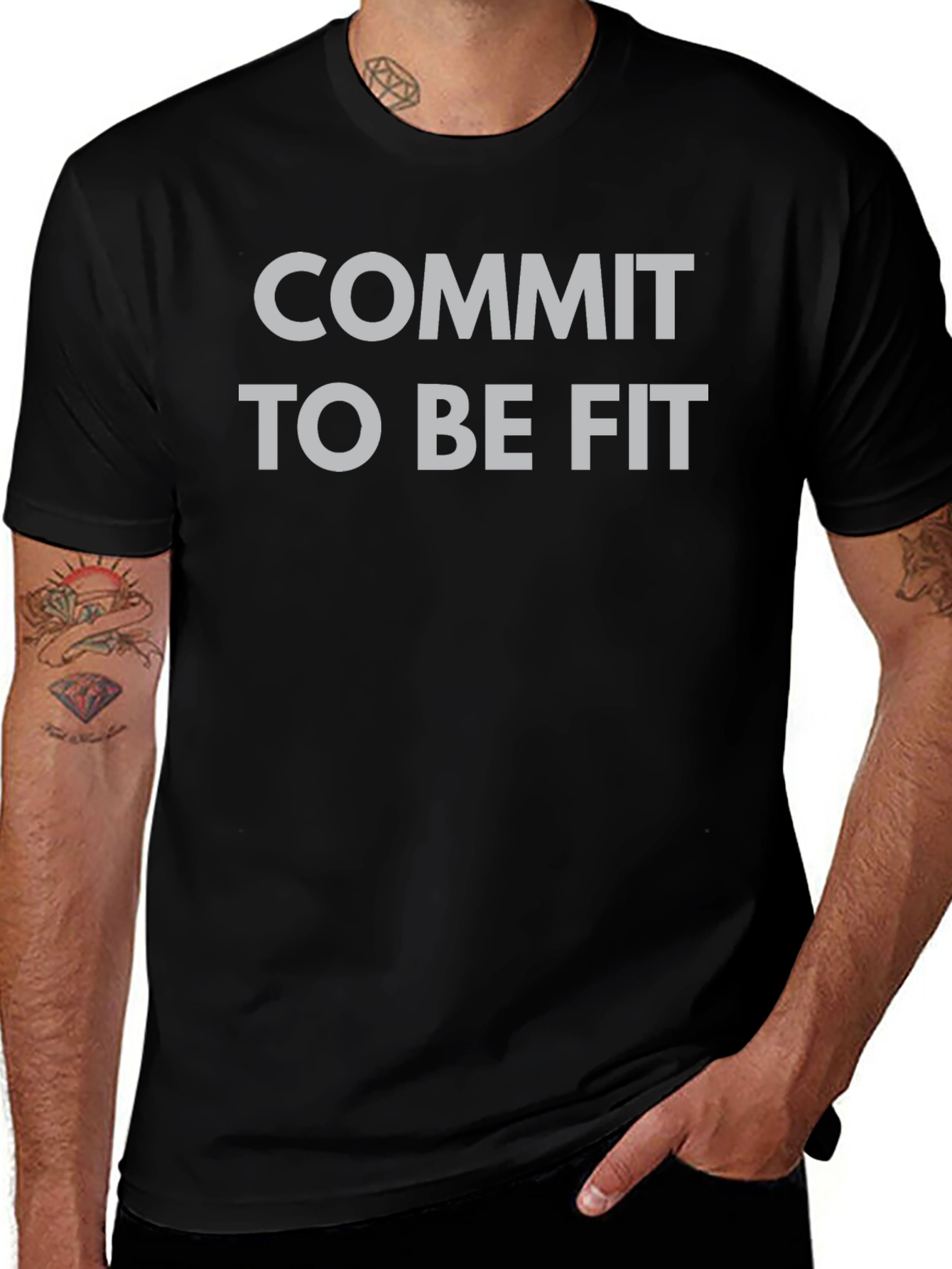 Commit to Be Fit Black T-Shirt