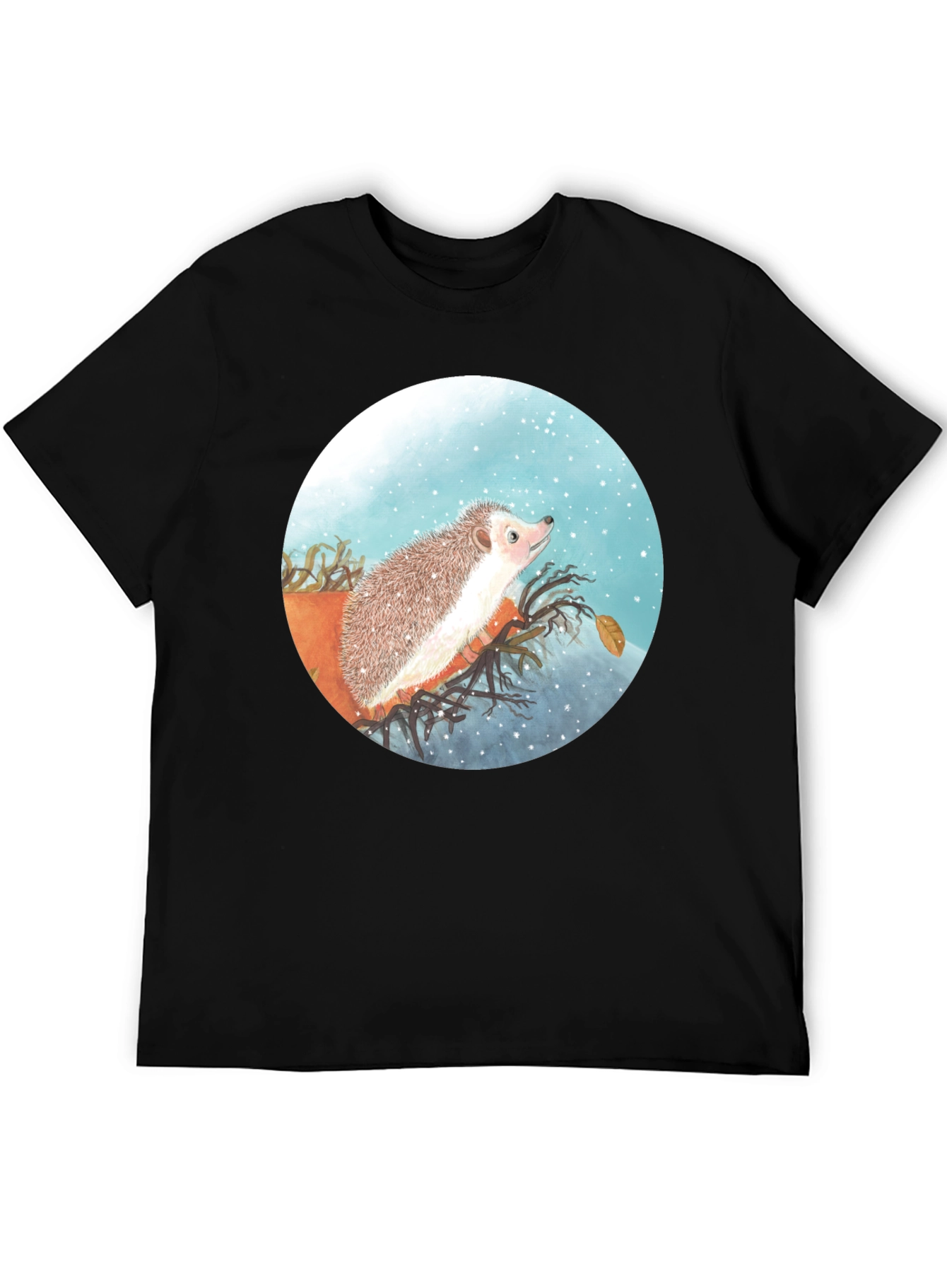 Hedgehog Graphic Print T-Shirt