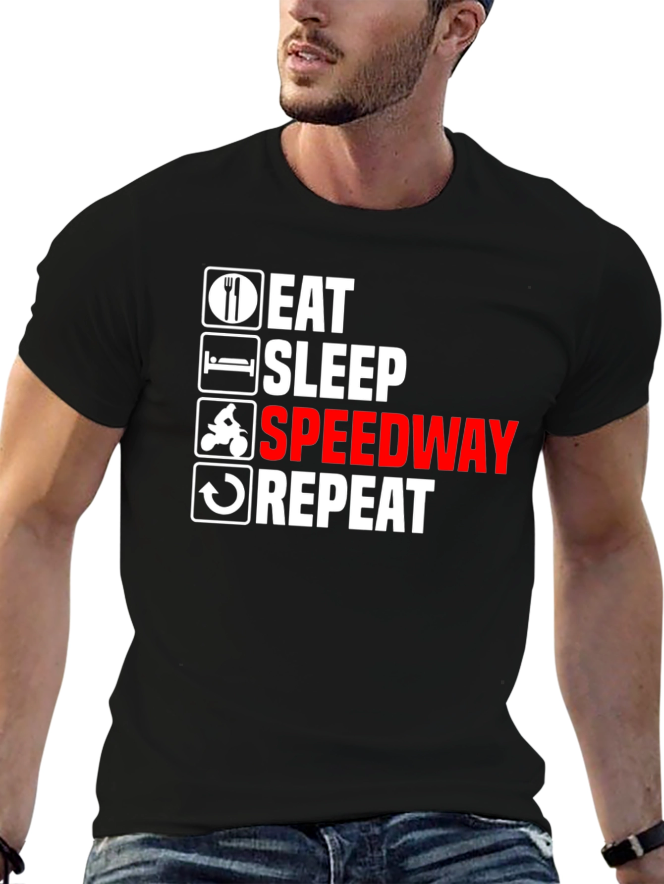 Eat Sleep Speedway Repeat T-Shirt