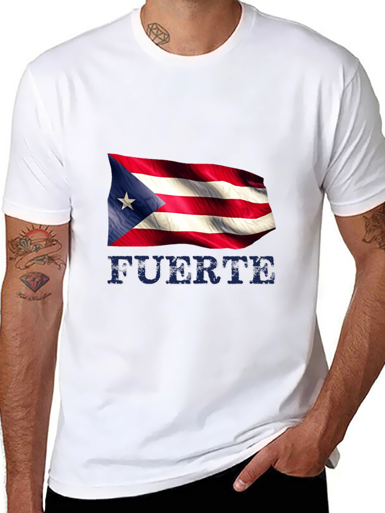 Puerto Rico Flag T-Shirt - Fuerte