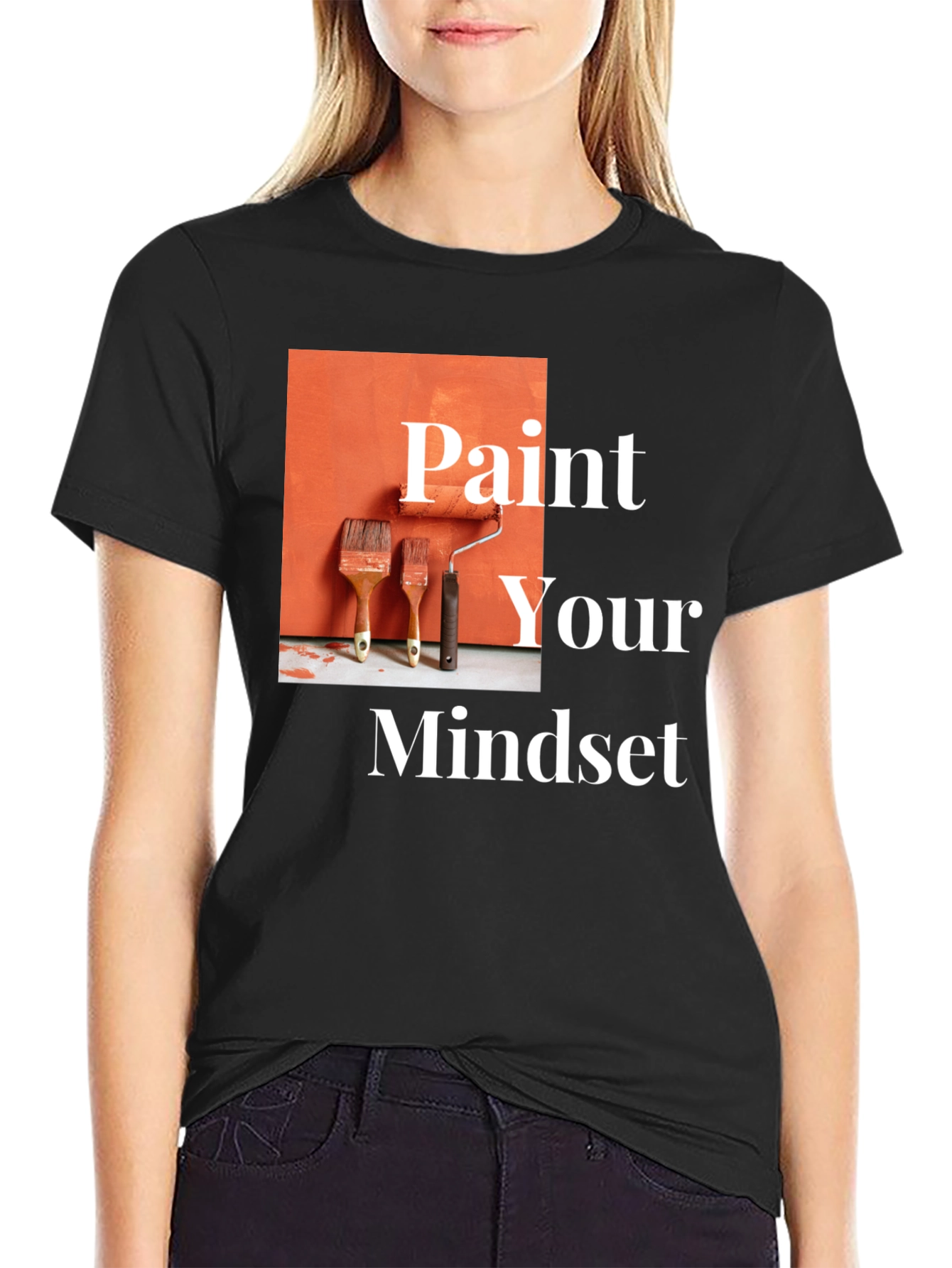 Paint Your Mindset Graphic Tee - Black