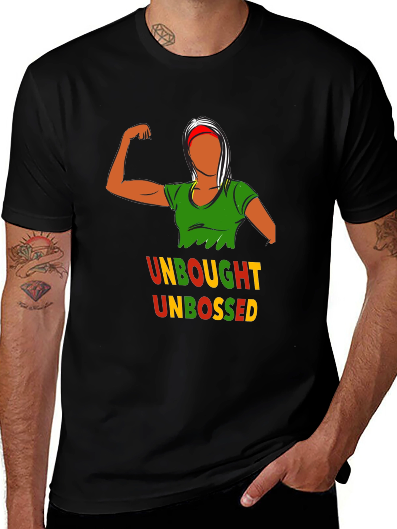 Unbought Unbossed Graphic T-Shirt - Black