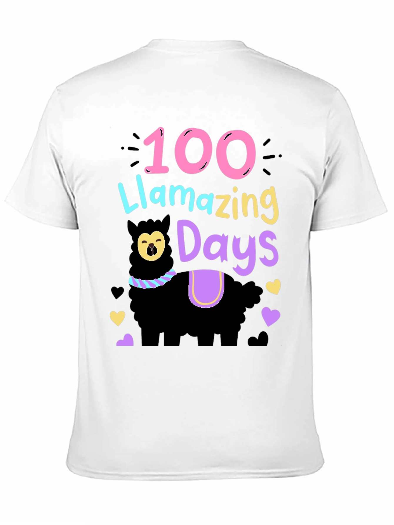 100 Llamazing Days T-Shirt - Fun School Tee