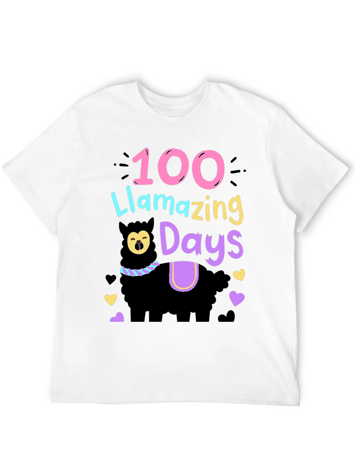 100 Llamazing Days T-Shirt - Fun School Tee